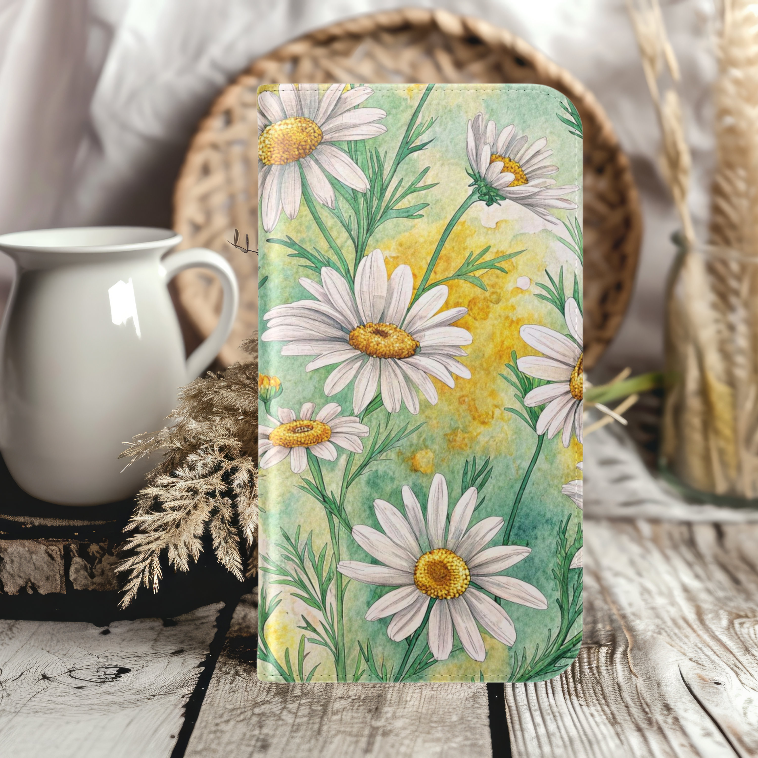 Daisy Floral Flip Case Stylish Protection for Your iPhone or Samsung