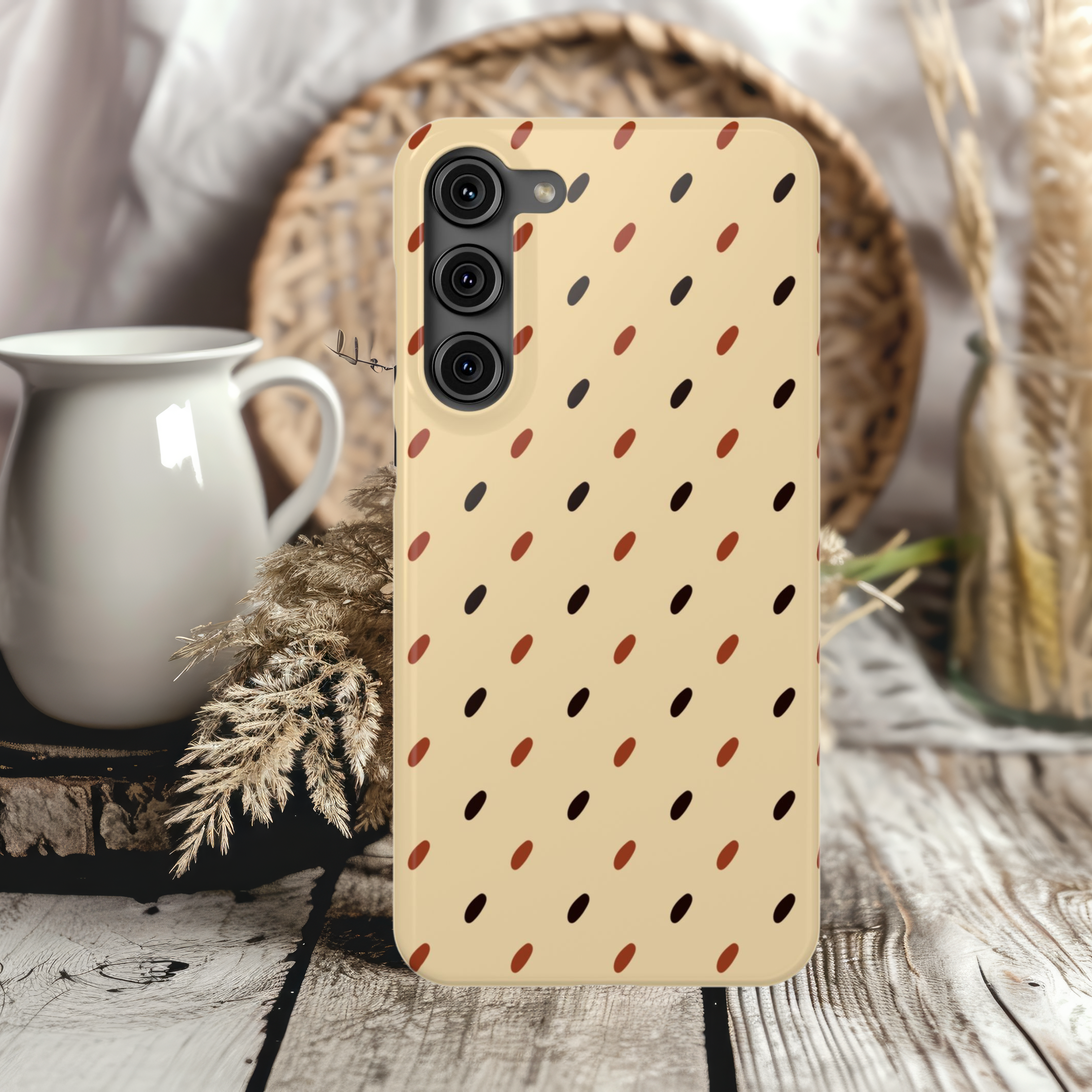 Stylish Slim Phone Case with Modern Dot Pattern iPhone Samsung Cover