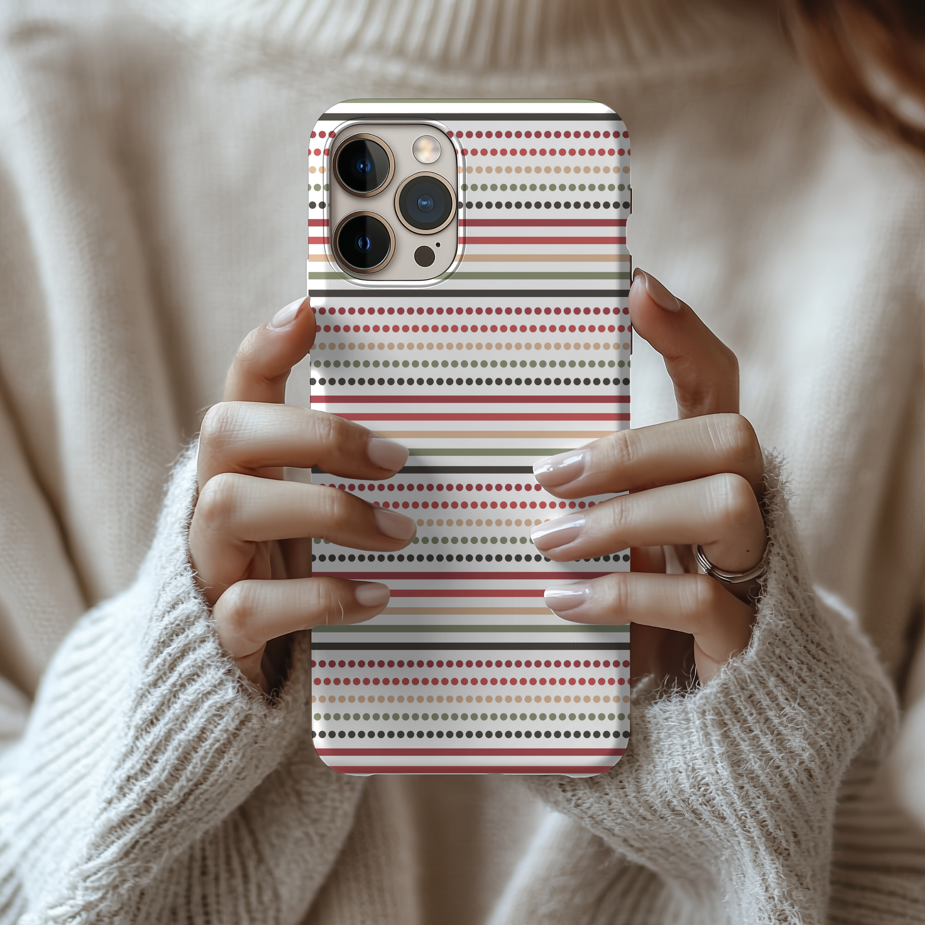 Stylish Impact Resistant Tough iPhone Samsung Case with Modern Stripes