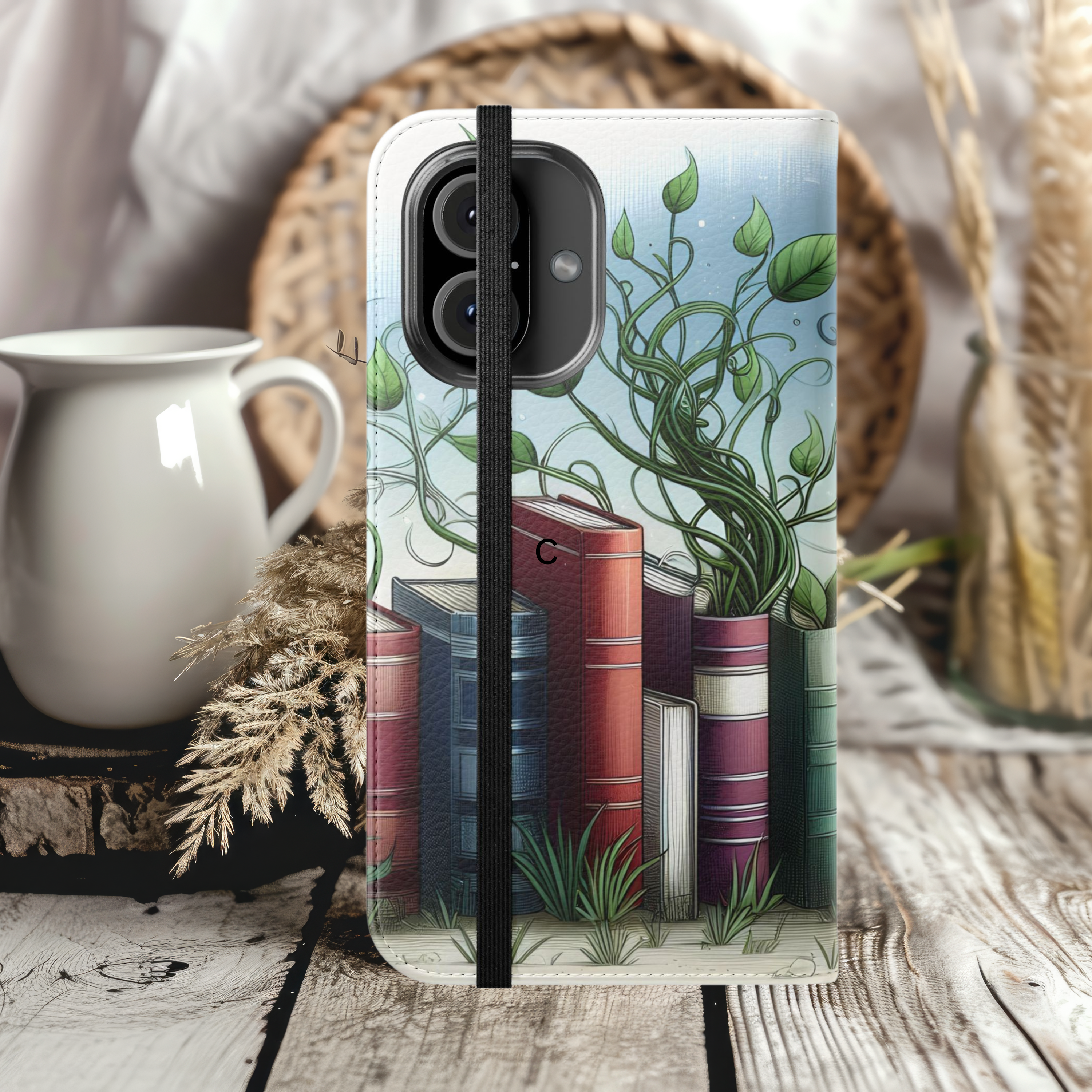 Literary Dreams Flip iPhone Samsung Case Book & Nature Design for Phone Protection
