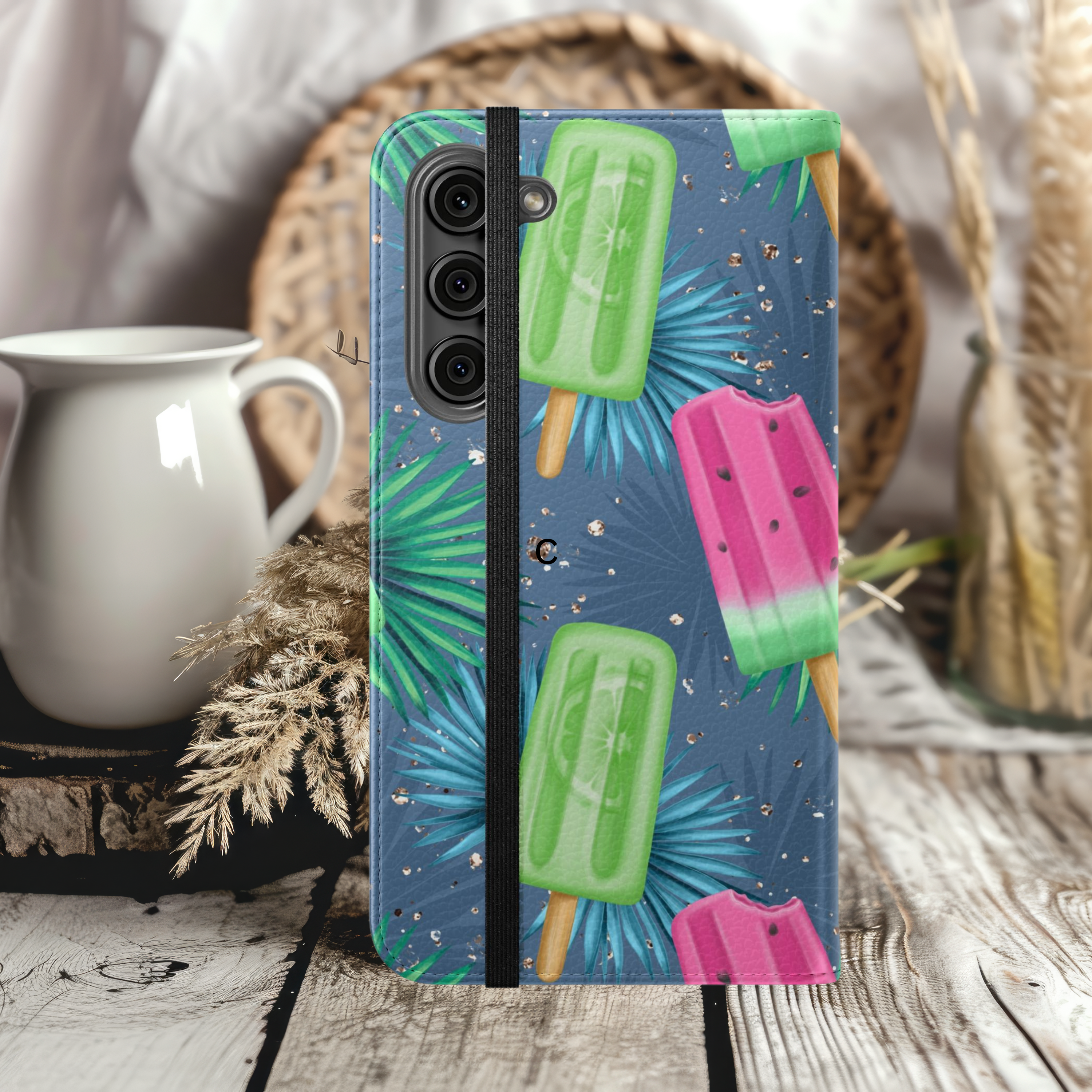 Tropical Popsicle Flip Case Fun iPhone Samsung Protector for Summer Vibes