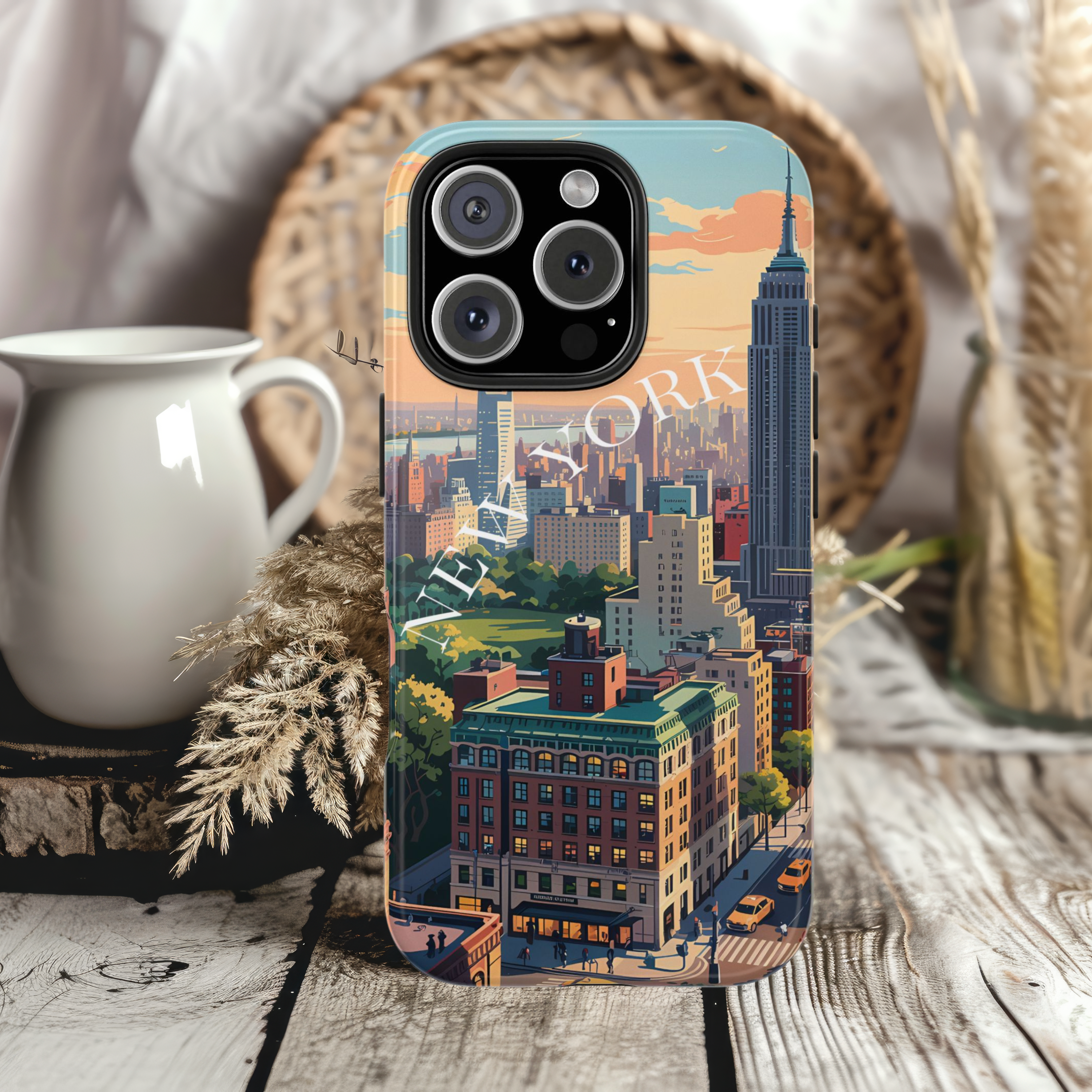 New York City Skyline Tough iPhone Samsung Case Durable Protection for Urban Explorers