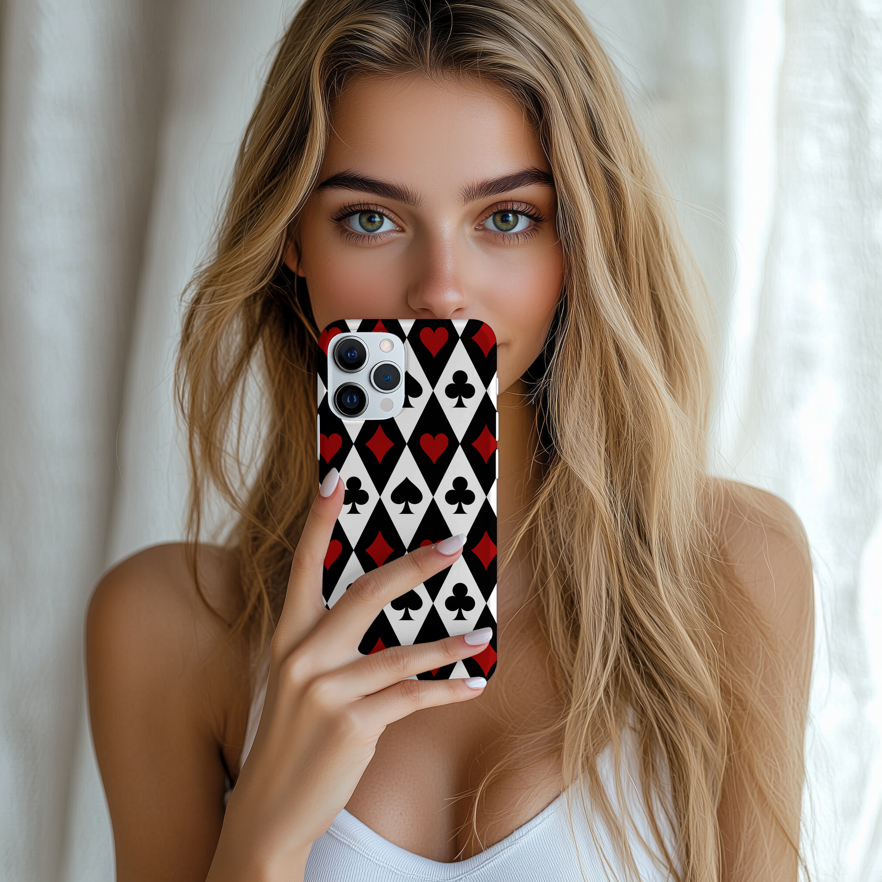 Stylish Tough iPhone Samsung Case Durable Protective Unique Card Design Gift for Gamers Everyday Use Holiday Gift