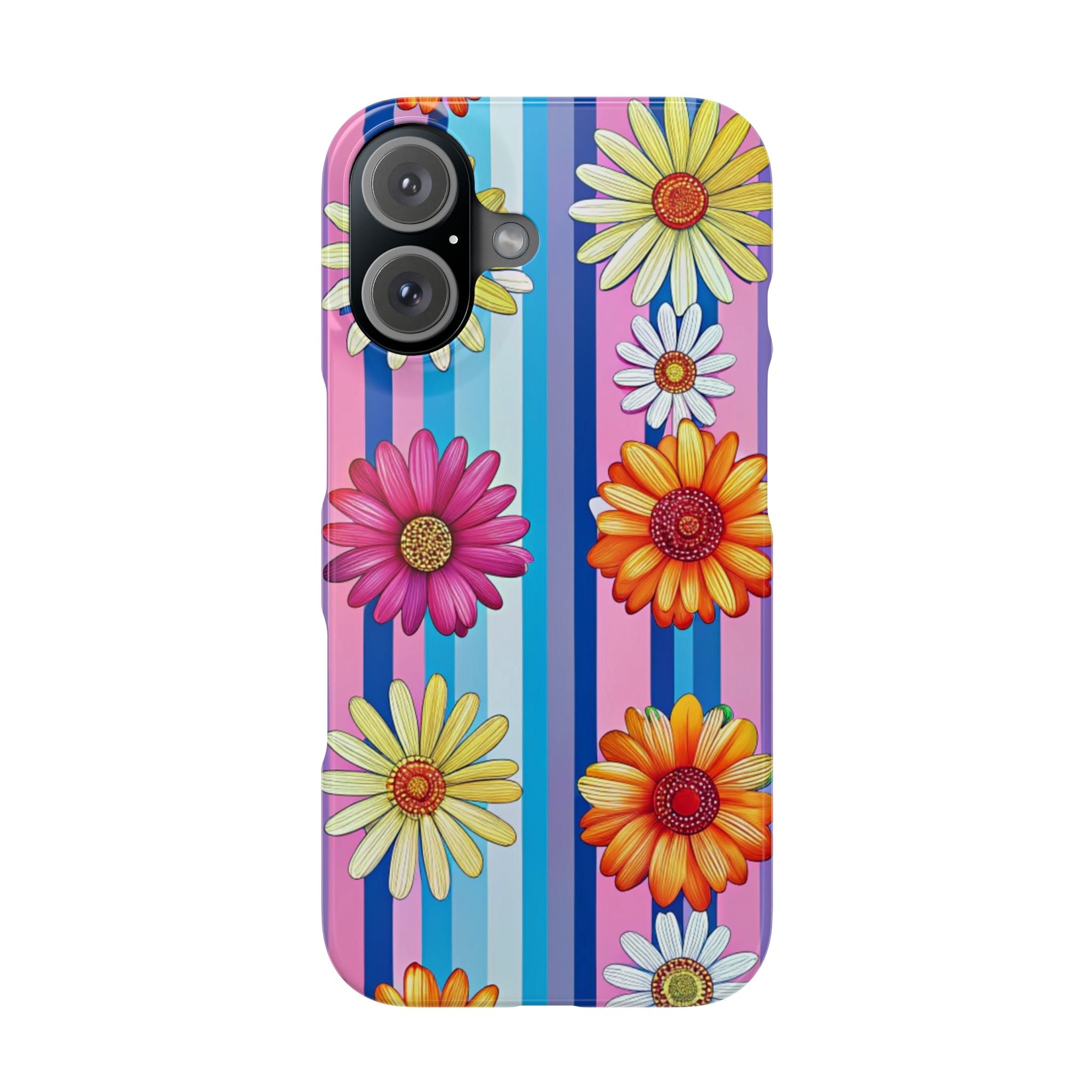 Daisies Floral Slim Case for iPhone Colorful Flower Samsung Cover Design