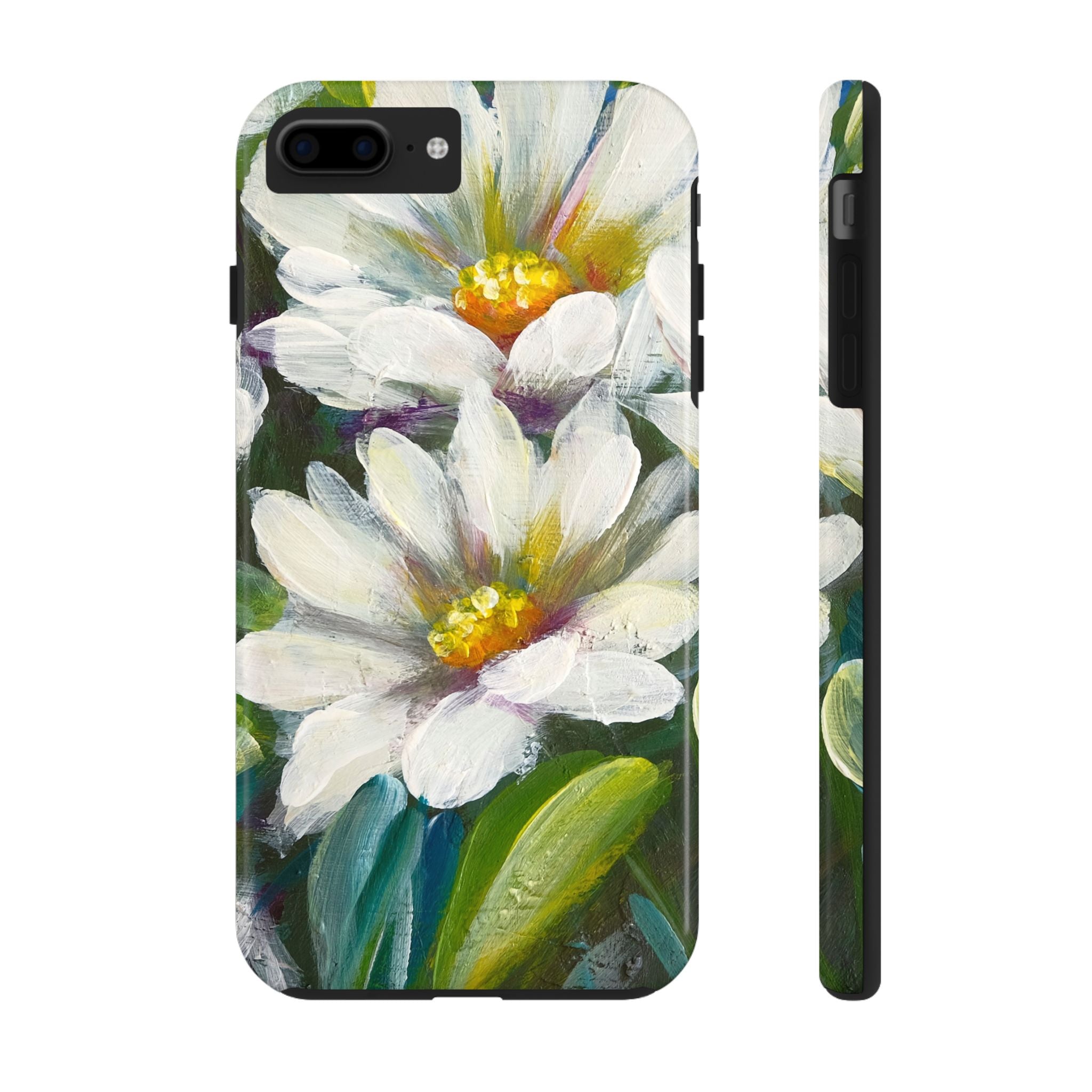 Floral Daisy Tough Phone Case - Durable Protective Cover with Vibrant White Flowers