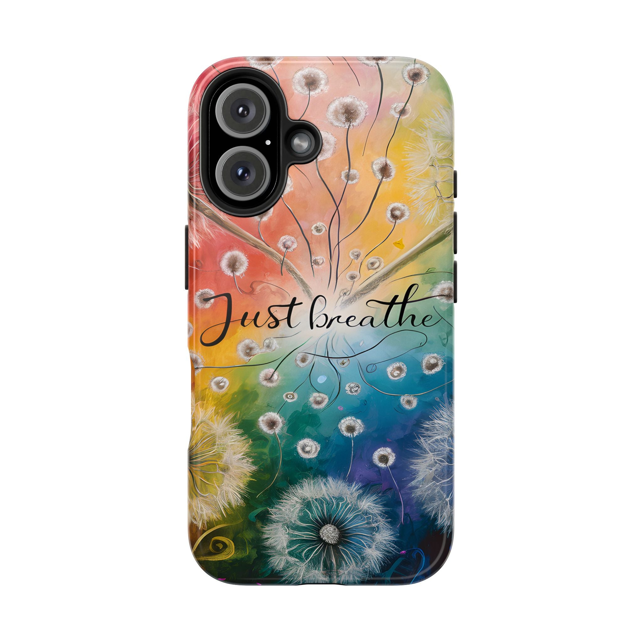 Just Breathe Rainbow Mobile Phone Case