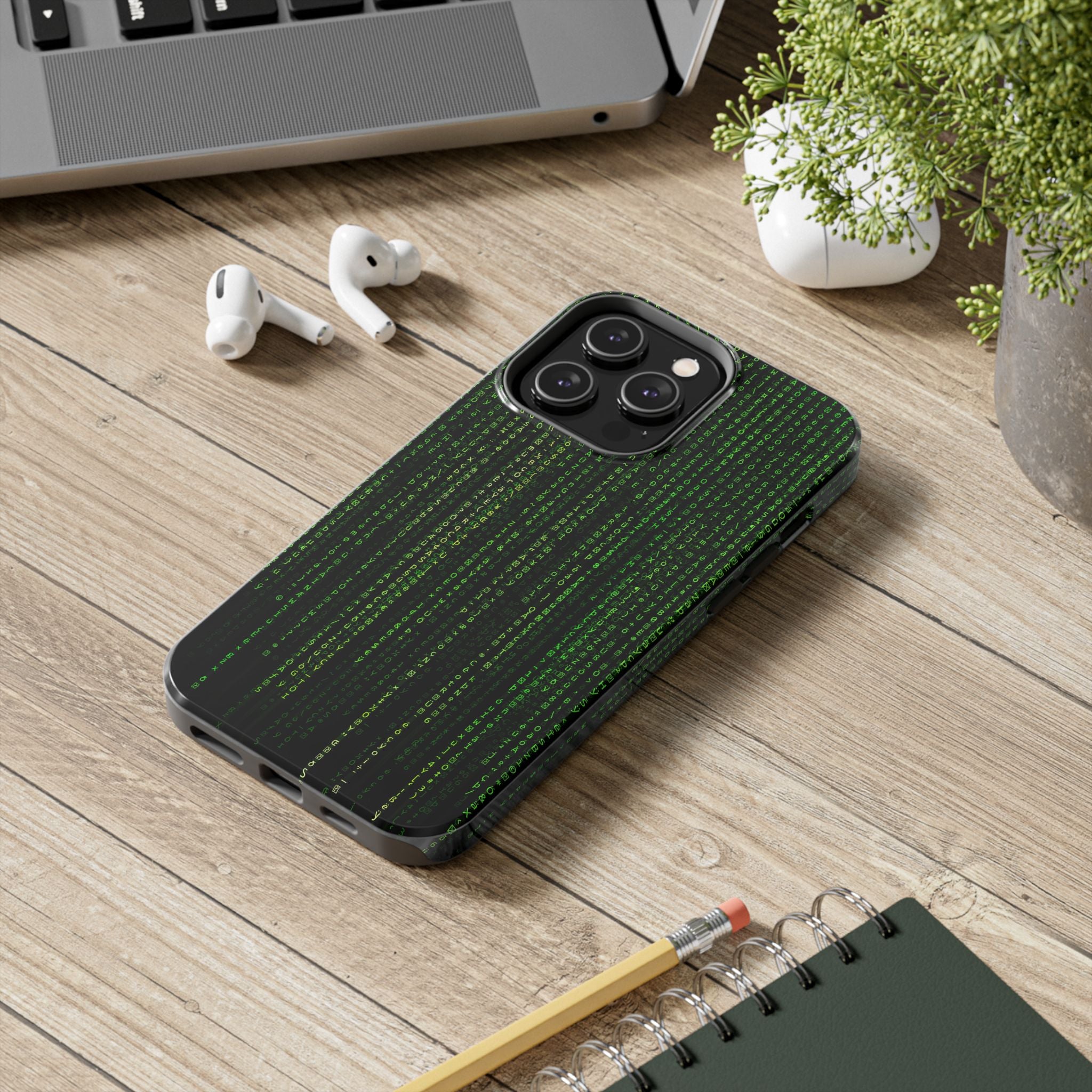 Matrix Inspired Tough Phone Case for Tech Enthusiasts