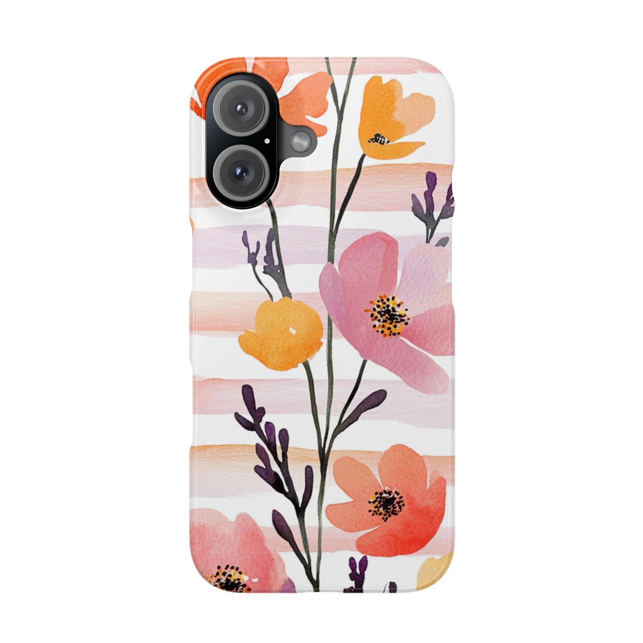 Floral Slim Case Elegant Flower Design for iPhone, Stylish Samsung Phone Cover