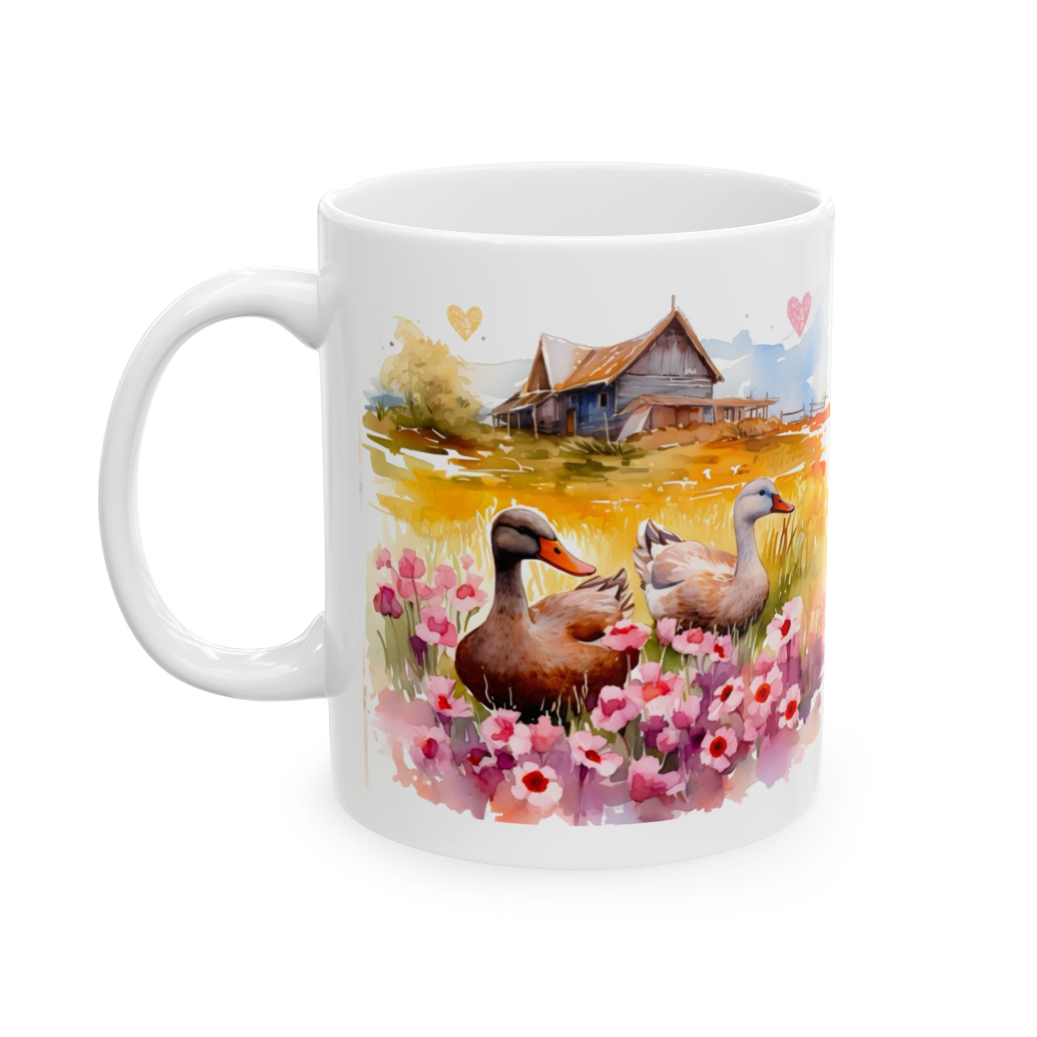 Ceramic Mug - Ducks In The Meadow Coffee Mug