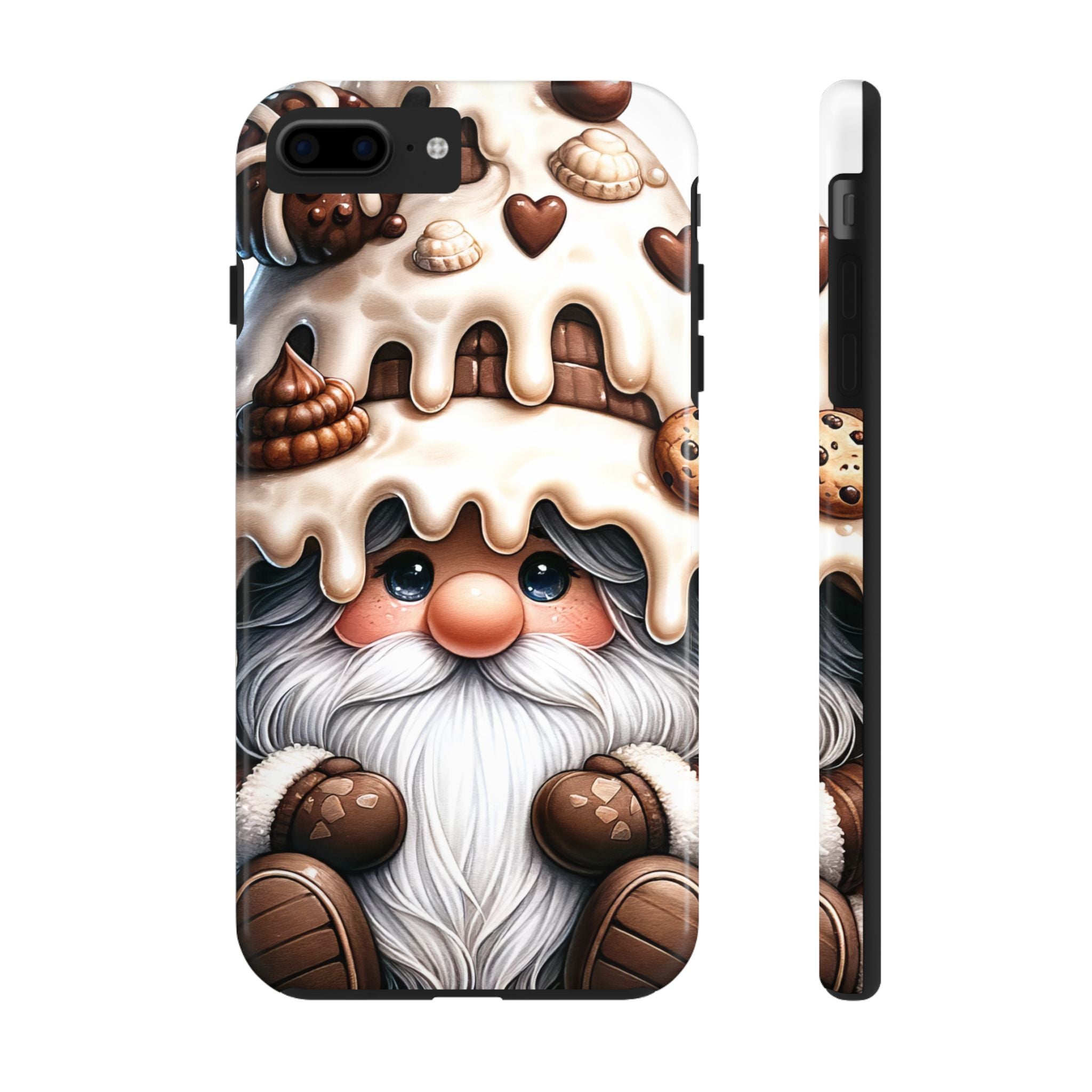 Festive Chocolate Cookie Gnome Phone Case Cute Holiday Gift for Kids & Adults iPhone Samsung Cover