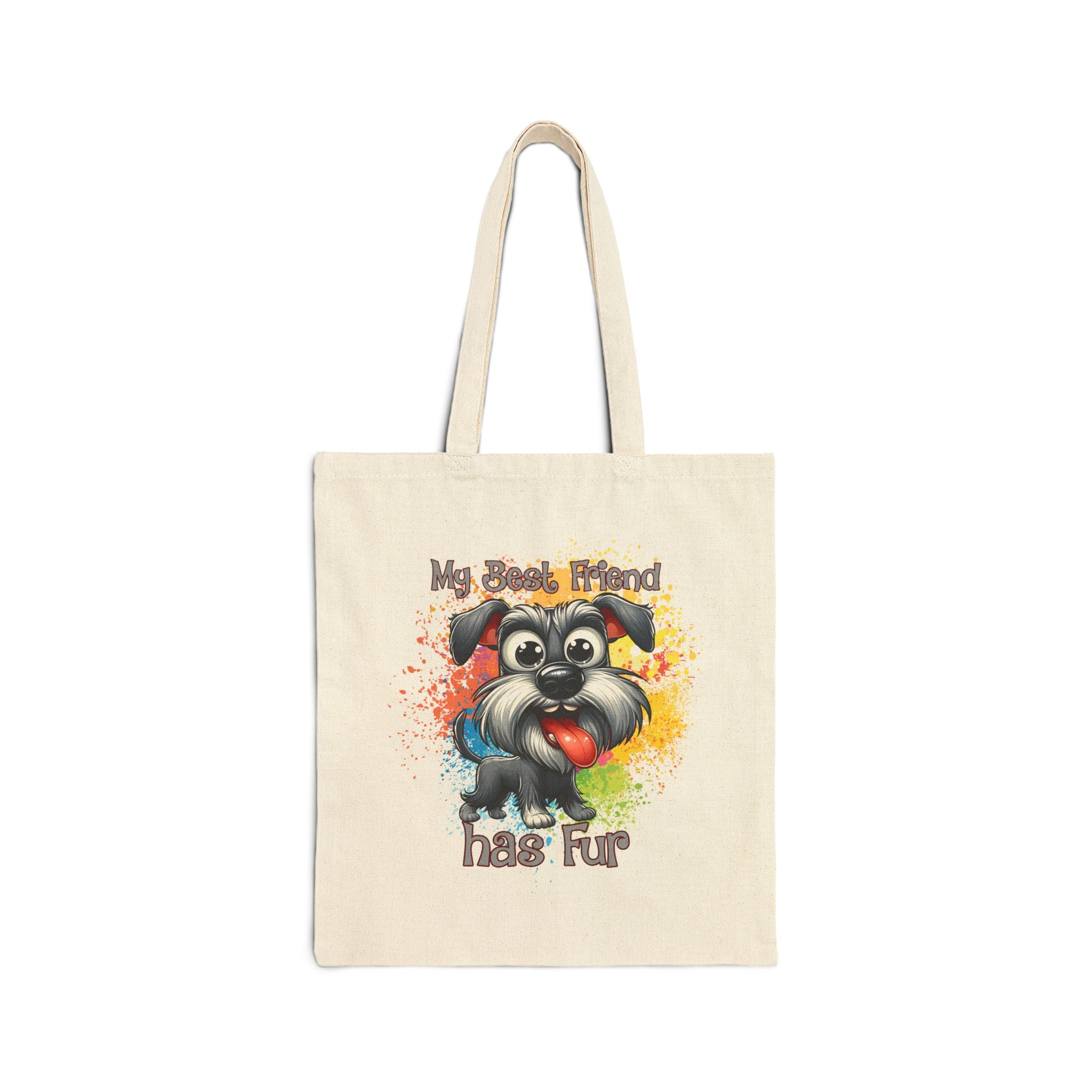 My Best Friend Has Fur Cotton Canvas Tote Bag