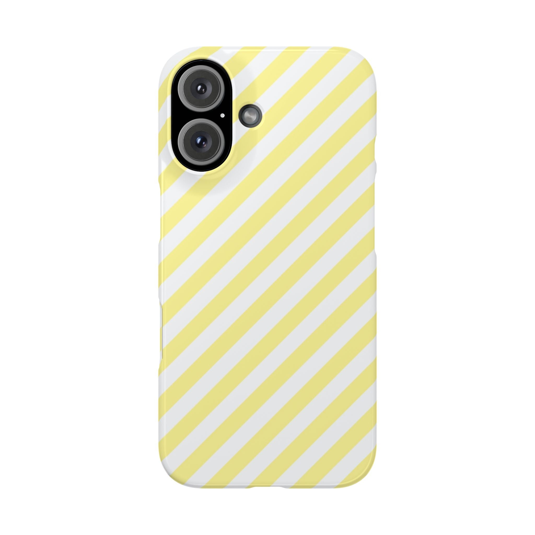 Yellow & White Stripe Slim Phone Case