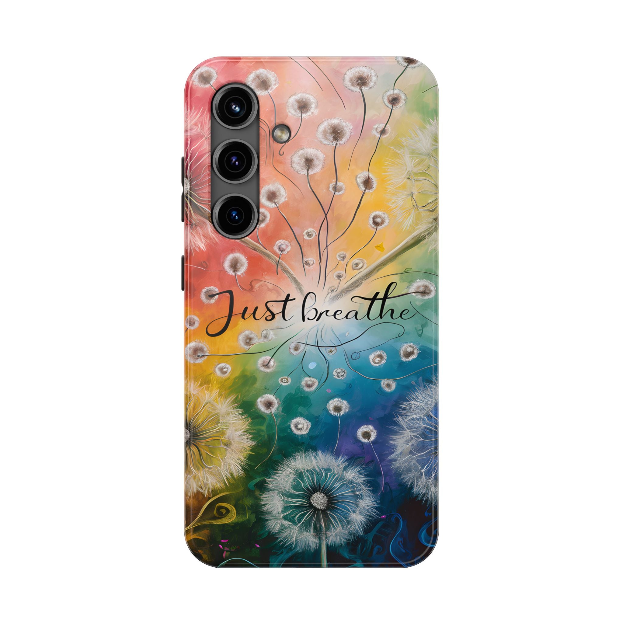 Just Breathe Rainbow Mobile Phone Case