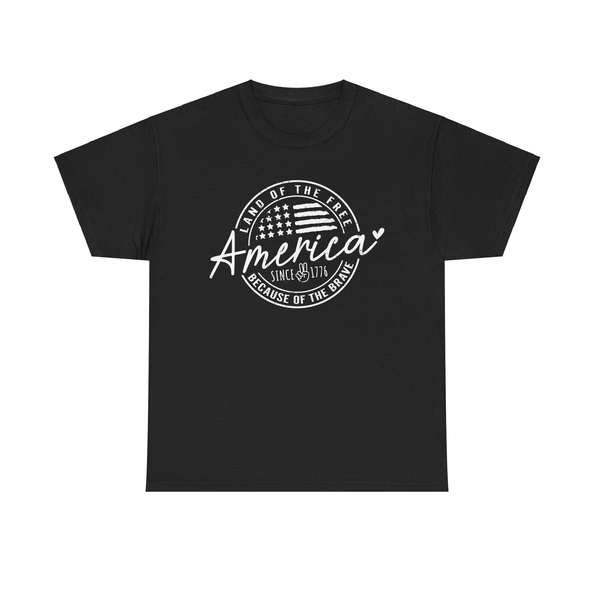 America Land Of The Free Heavy Cotton TShirt