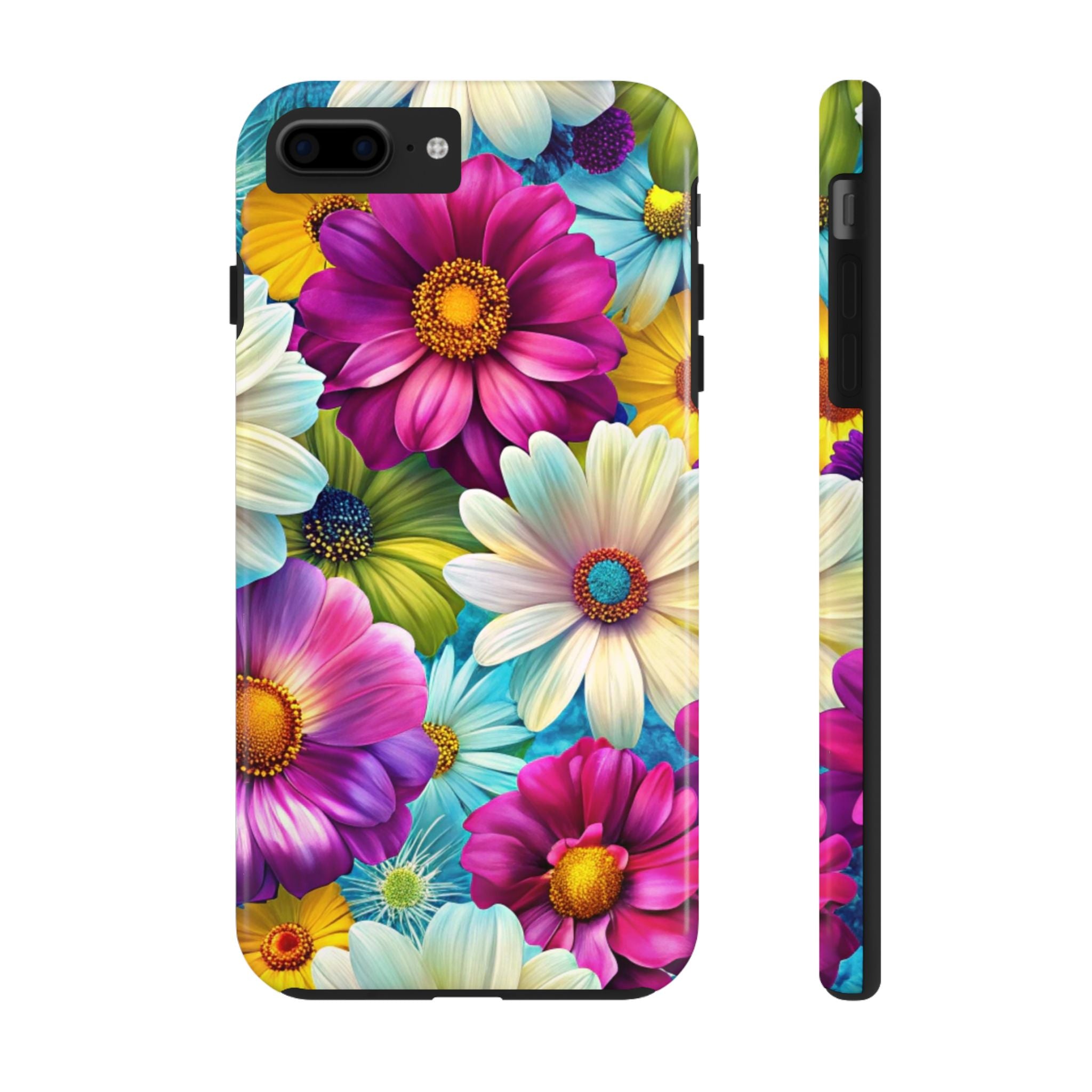 Vibrant Bright Floral Tough iPhone Samsung Case Durable Protection with Colorful Flower Design