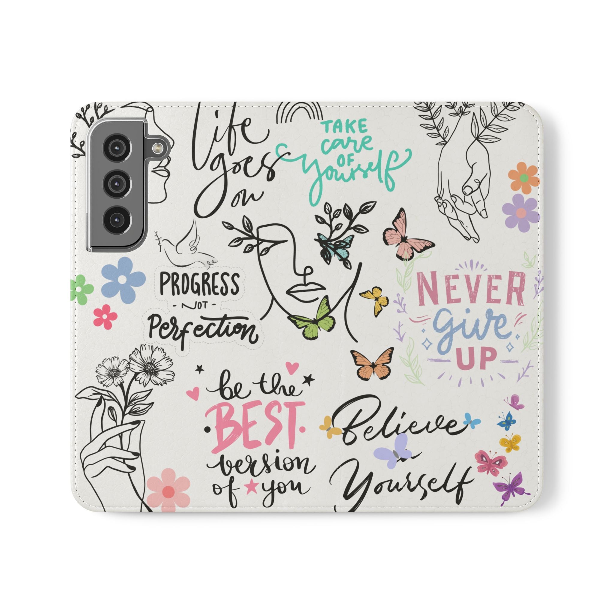 Positive Affirmations Flip Mobile Phone Case