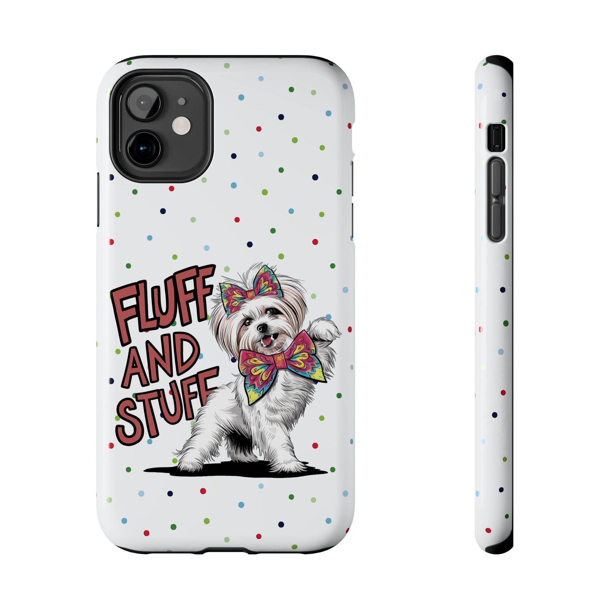 Fluff And Stuff Dog Polka Dot Mobile Phone Case