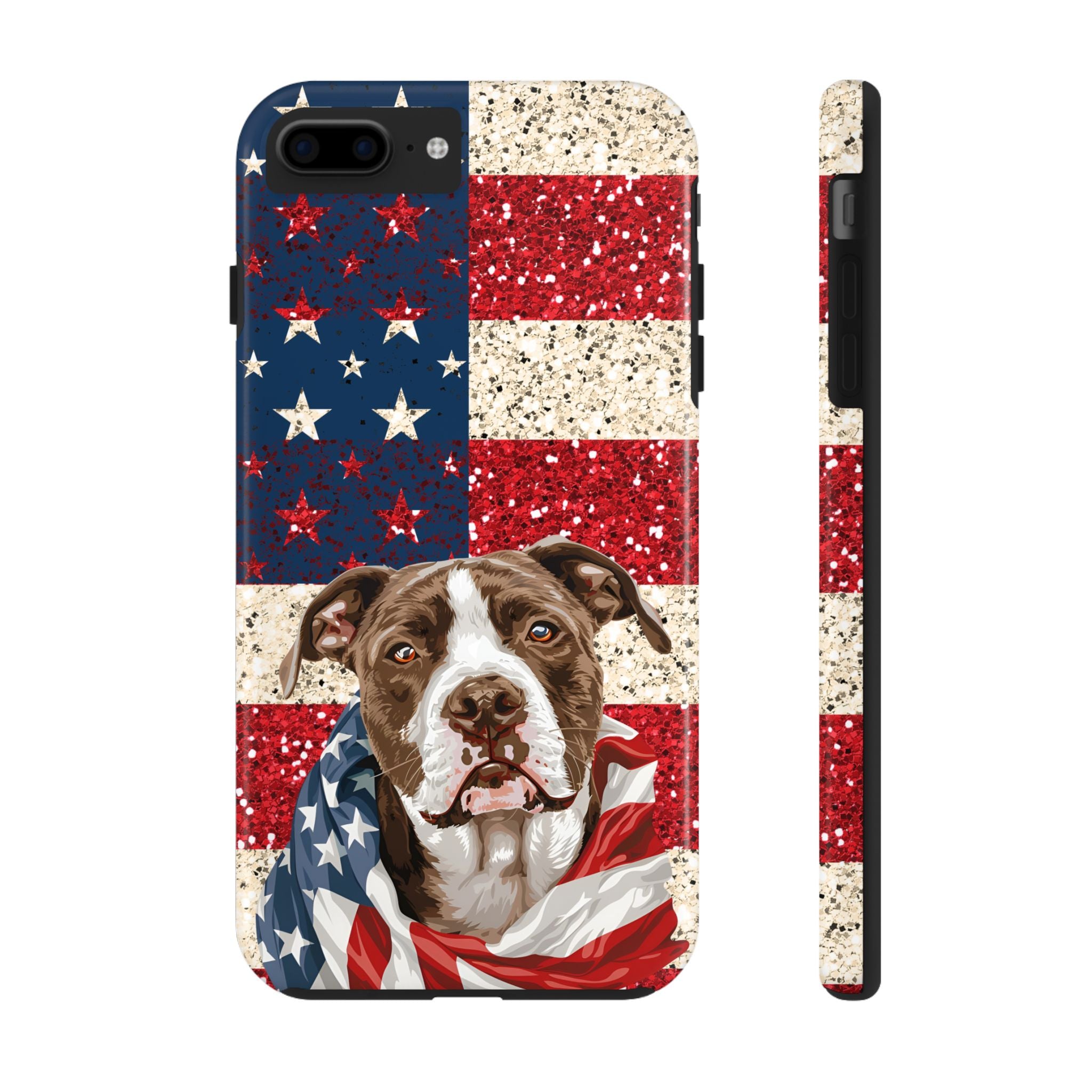 American Flag Pit Bull Tough Mobile Phone Case