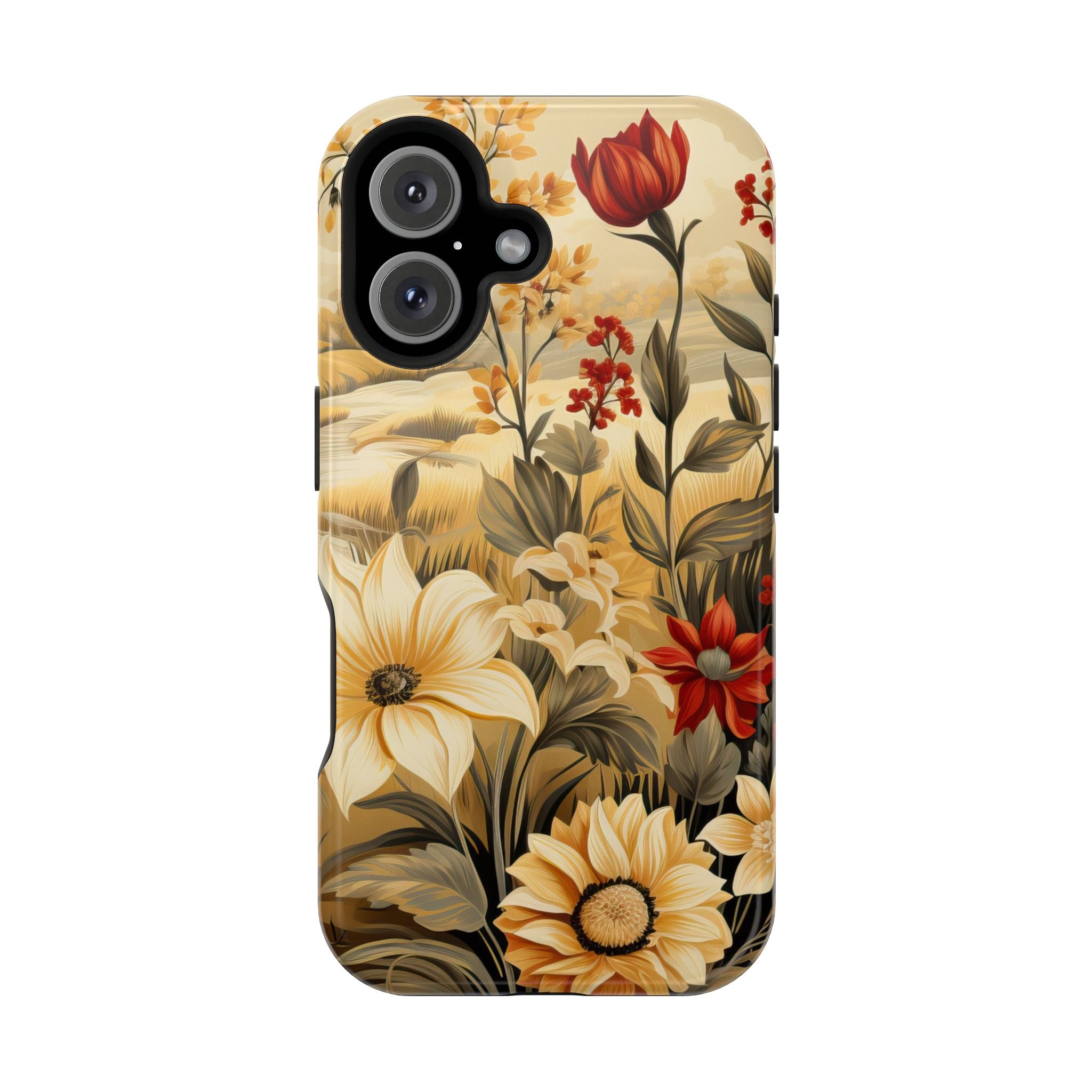 Floral Impact-Resistant Case