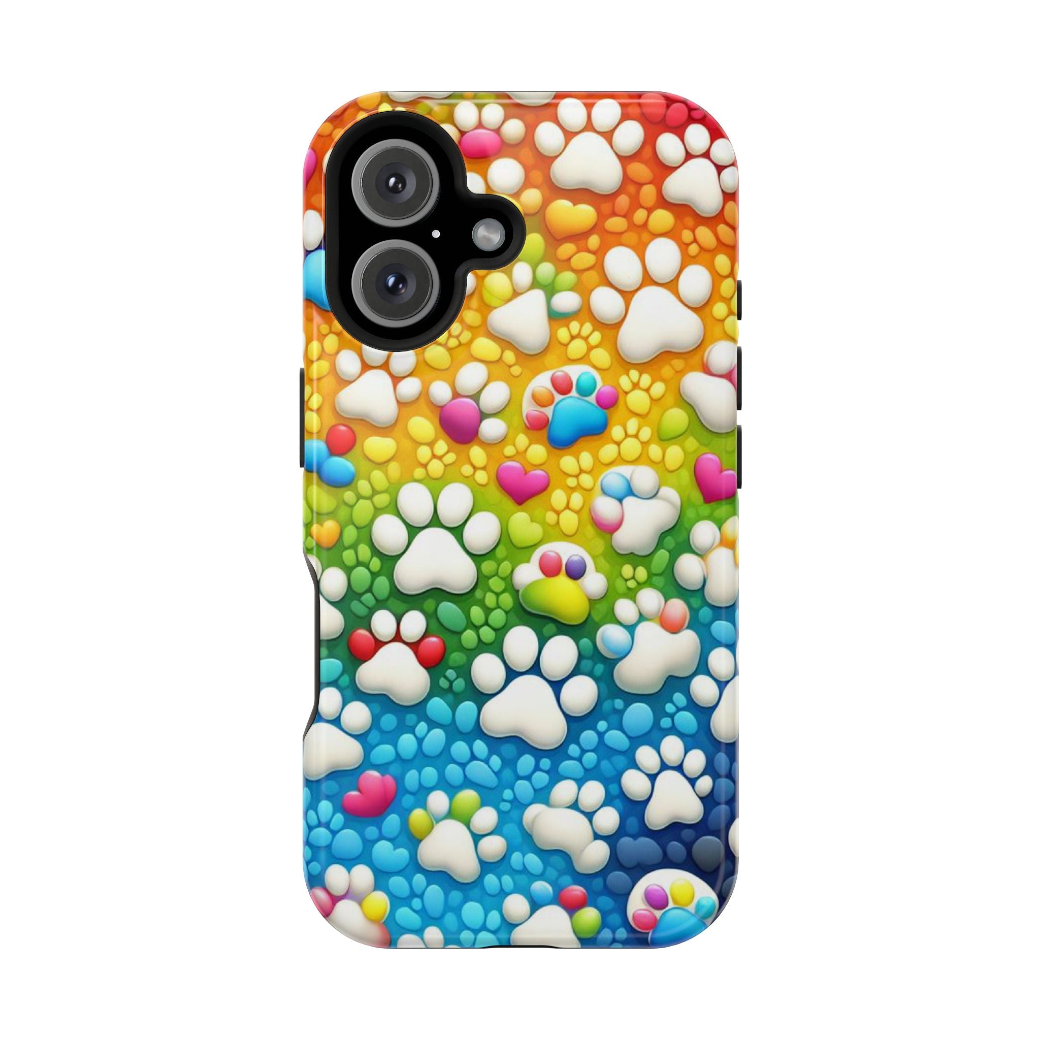 Rainbow Paw Prints Magnetic Tough Case