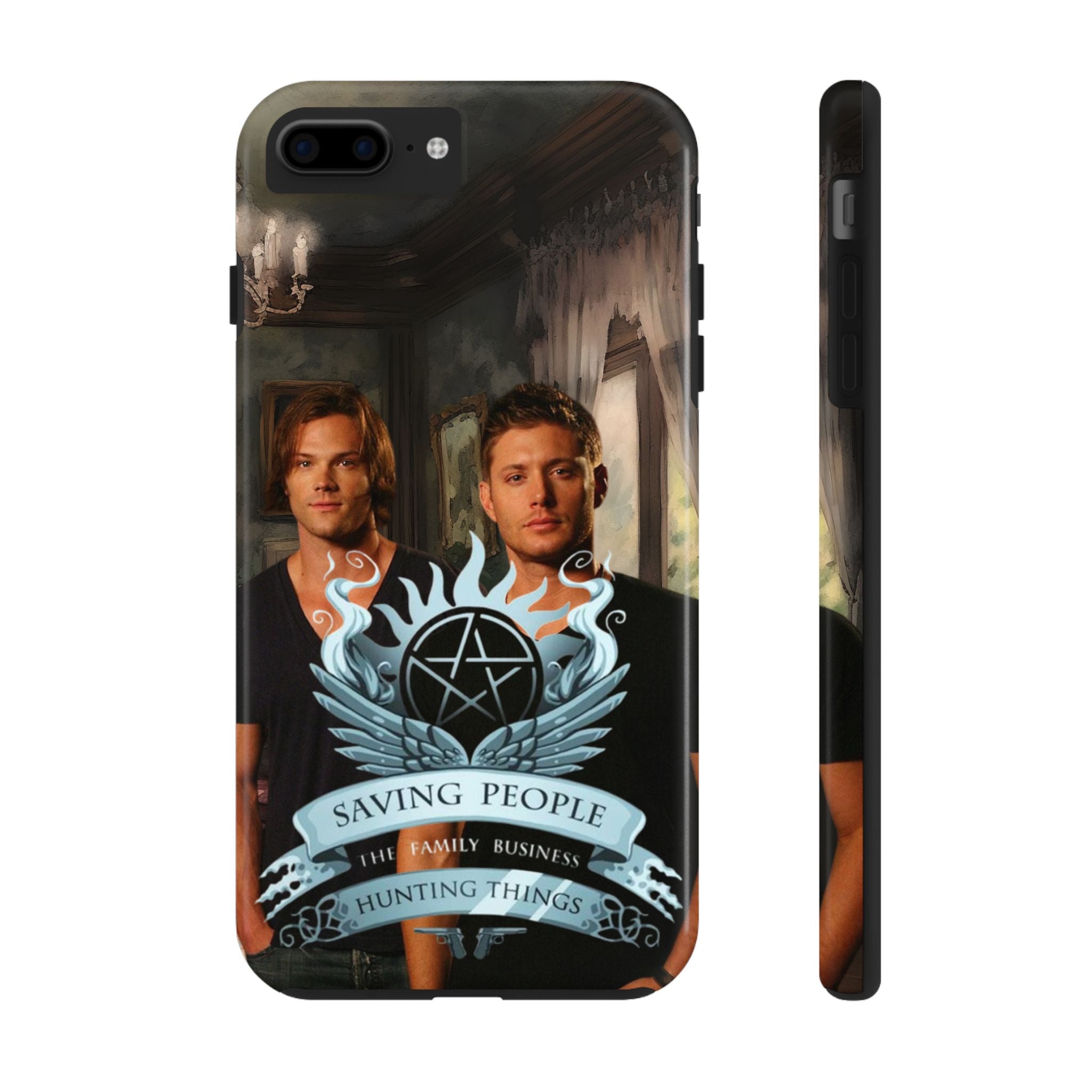 Supernatural-Inspired Tough Phone Case - Winchester Saving People, Hunting Things Design