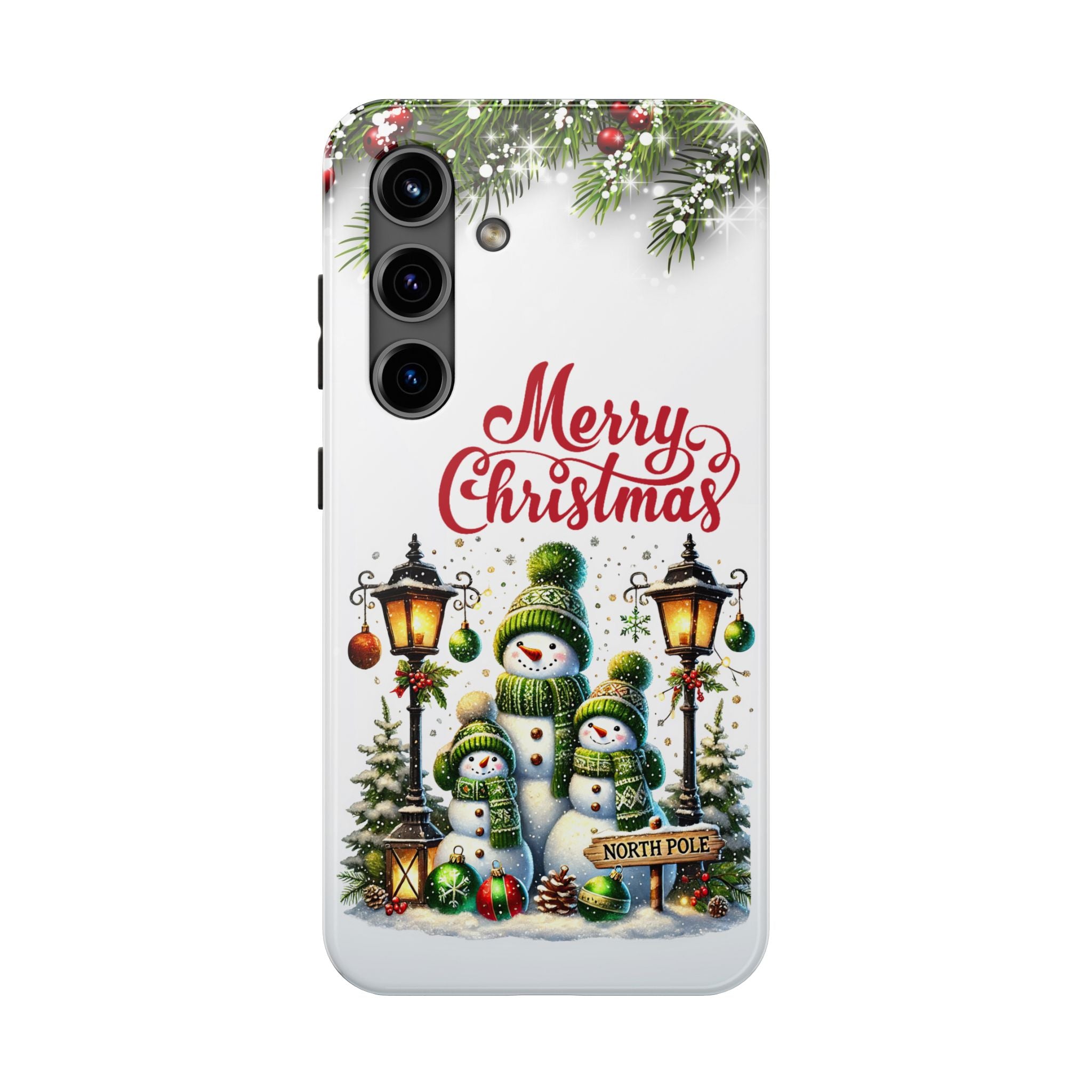 Merry Christmas North Pole Snowmen Mobile Phone Case