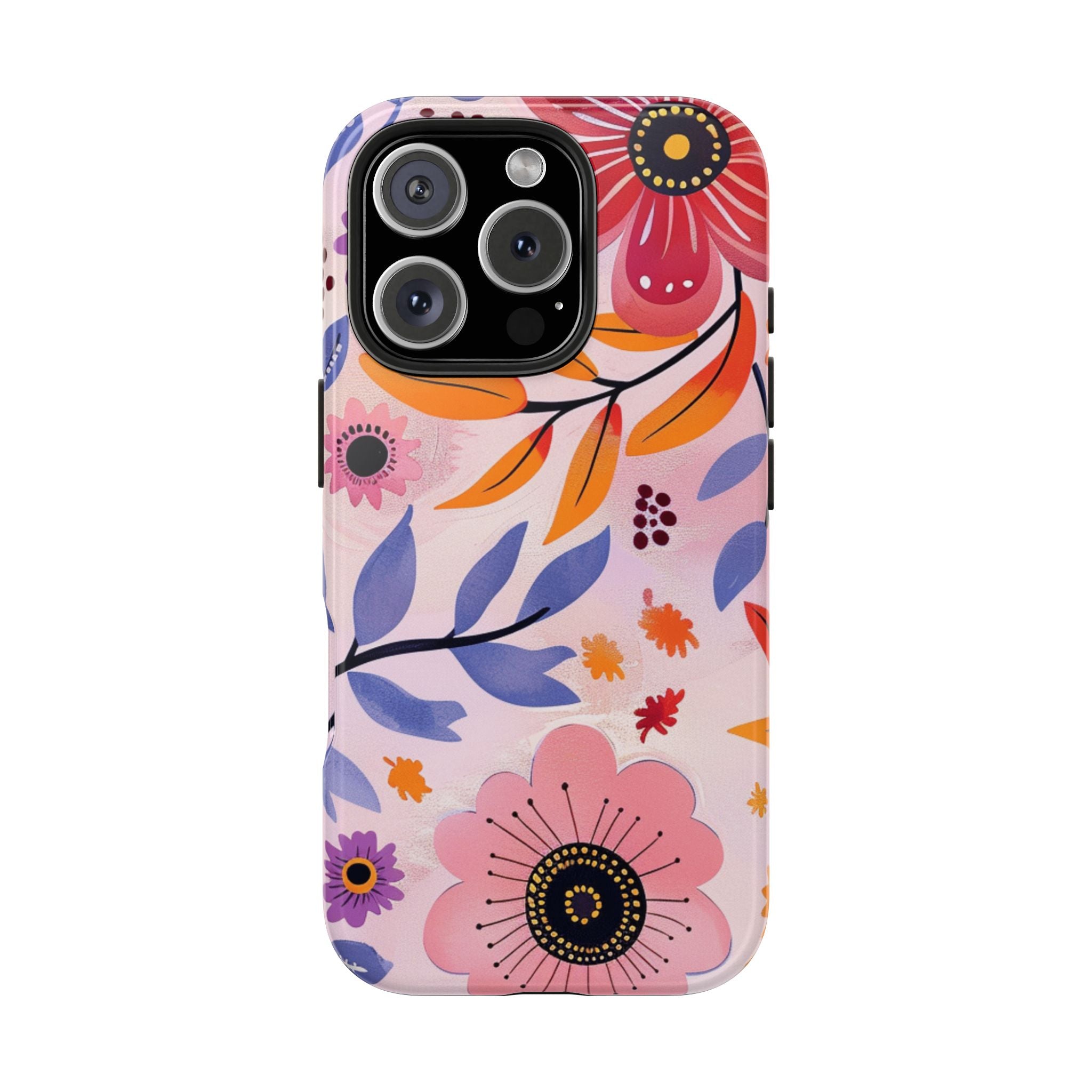 Botanical Vibrant Floral Impact Resistant Tough iPhone Samsung Case Stylish & Durable Protection