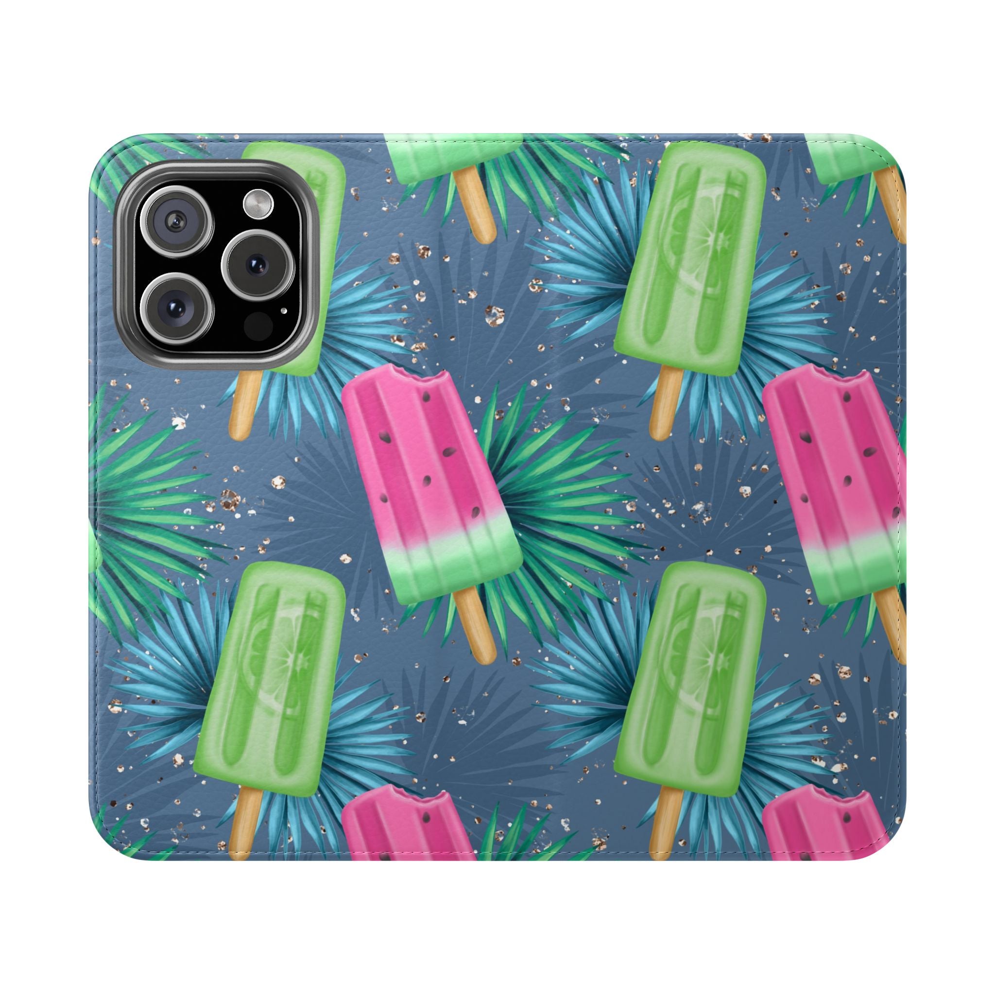 Tropical Popsicle Flip Case Fun iPhone Samsung Protector for Summer Vibes