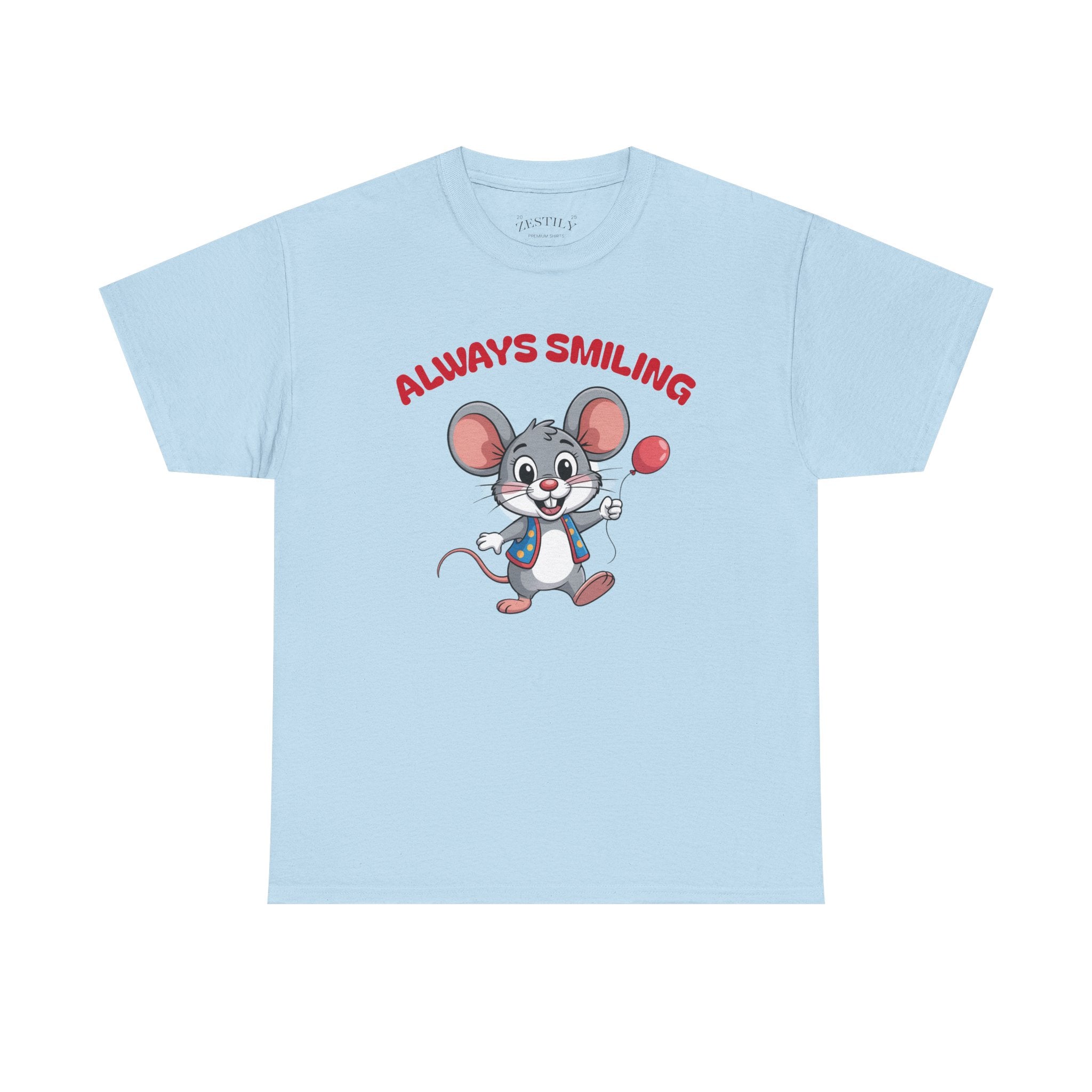 Always Smiling Mouse Tee, Fun Graphic Shirt, Cotton T-Shirt, Cute Gift for Adults, Perfect for Birthdays, Parties