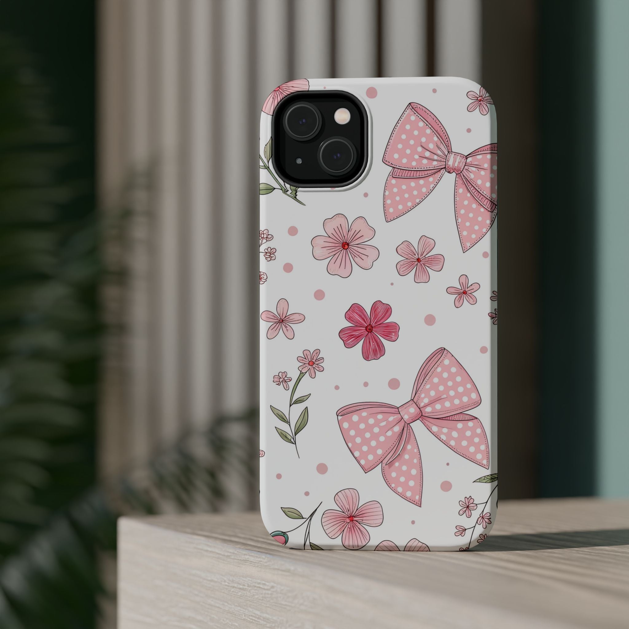 Pink Bows & Flowers Magnetic Tough Case