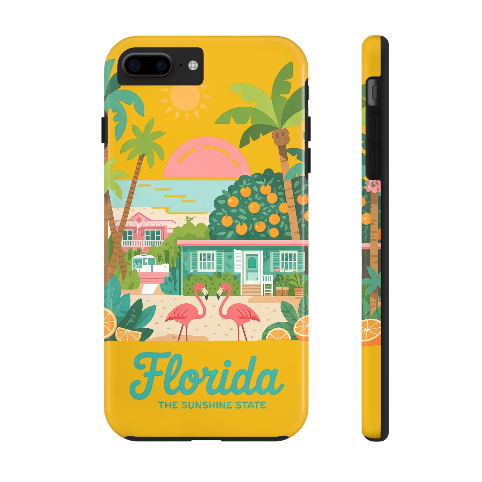 Colorful Florida Tough Phone Case Vibrant Tropical Design, Gifts for Travelers, Beach Lovers, Phone Protection, Summer Vibes for iPhone and Samsung