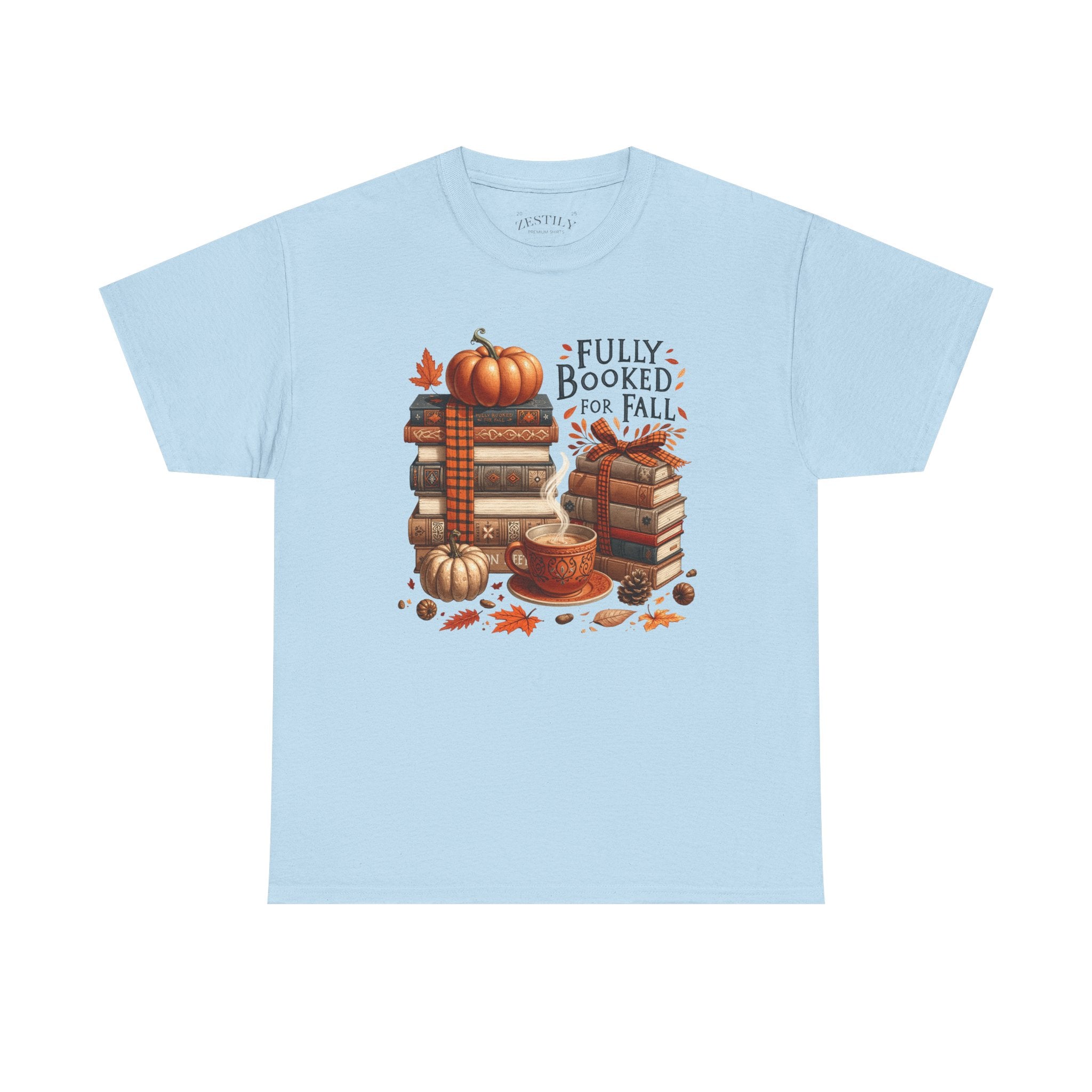 Cozy Autumn Book Lover Tee, Fully Booked for Fall Shirt, Fall Fashion, Gift for Bookworms, Thanksgiving Apparel, Reading T-Shirt