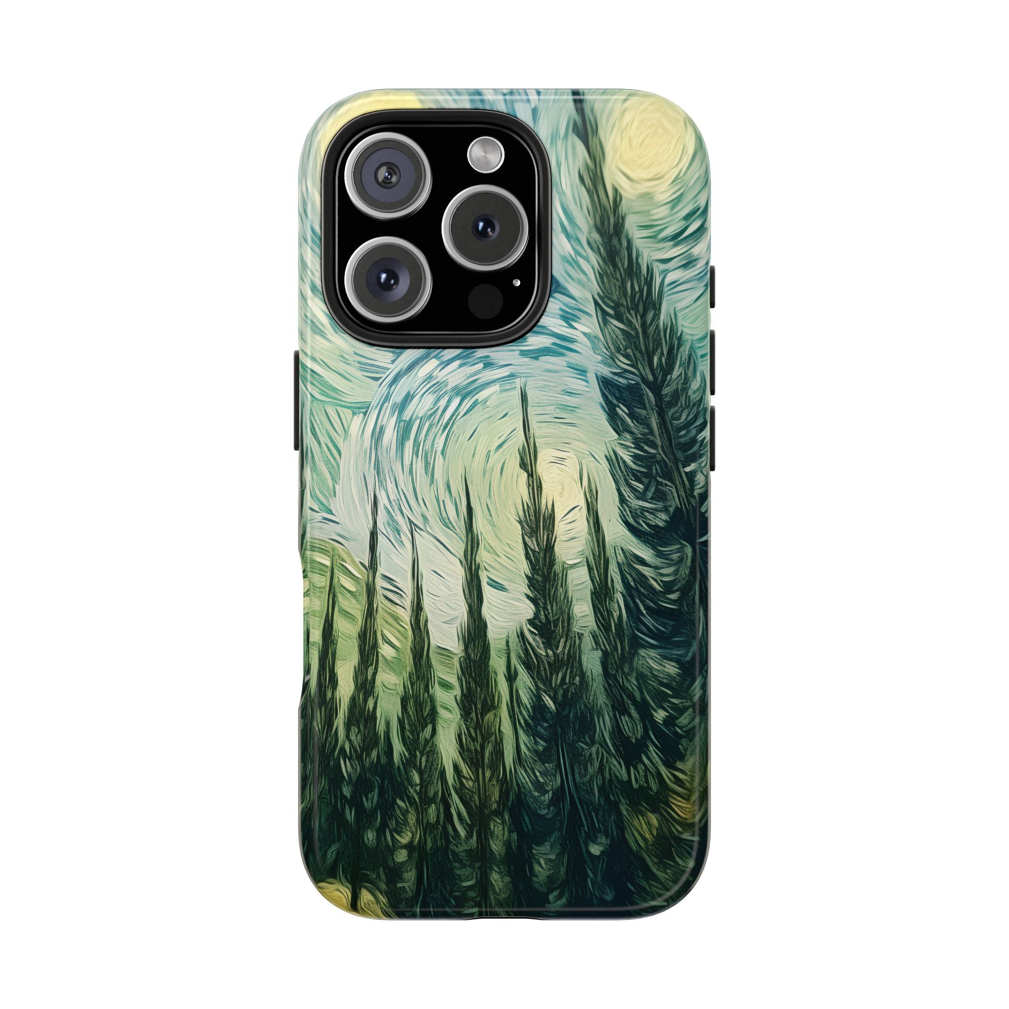 Van Gogh Forest Inspired Tough Impact Resistant Phone Case Starry Night Landscape Design iPhone Samsung Cover