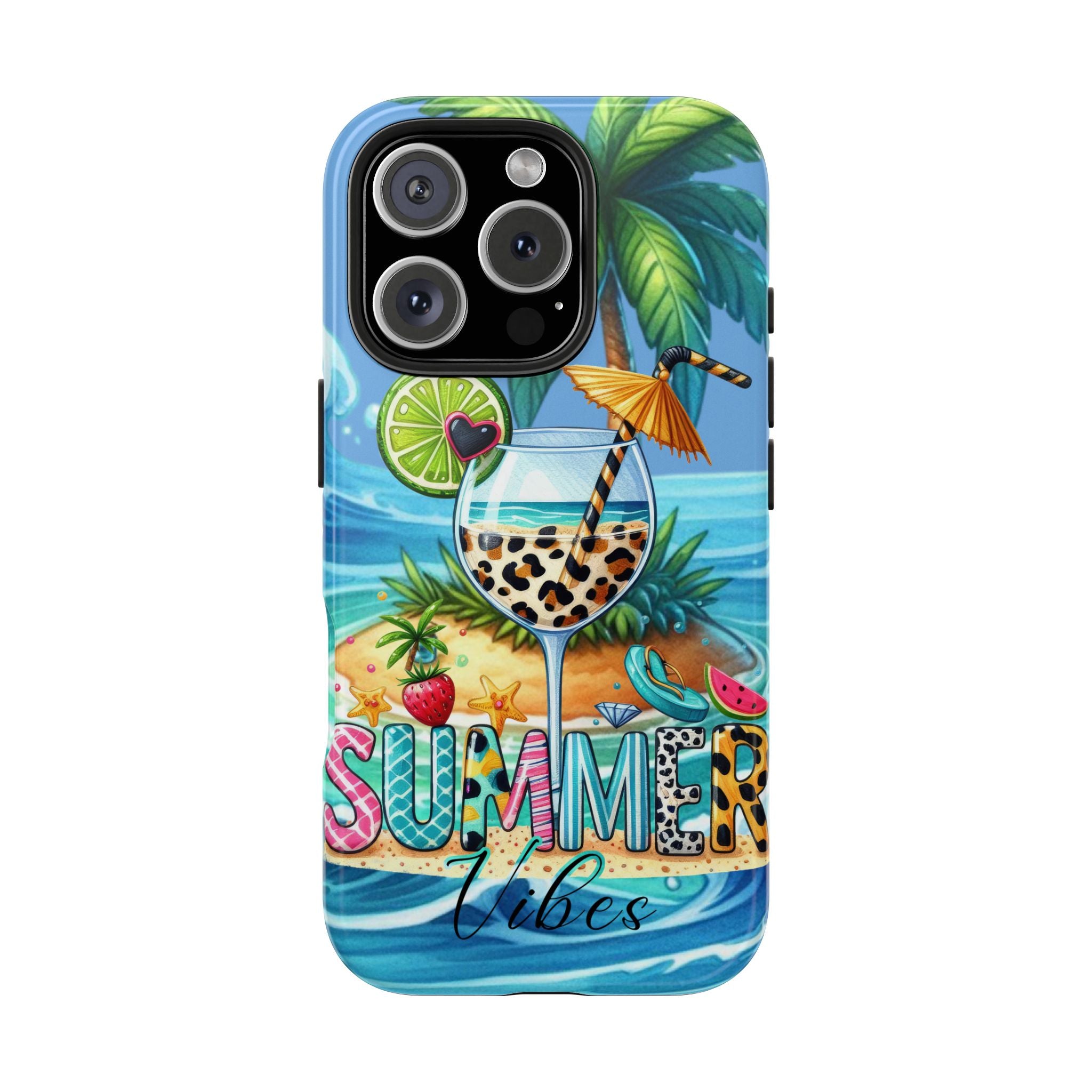 Summer Vibes Beach Time Fun Tough Impact Resistant Phone Case Samsung iPhone Cover