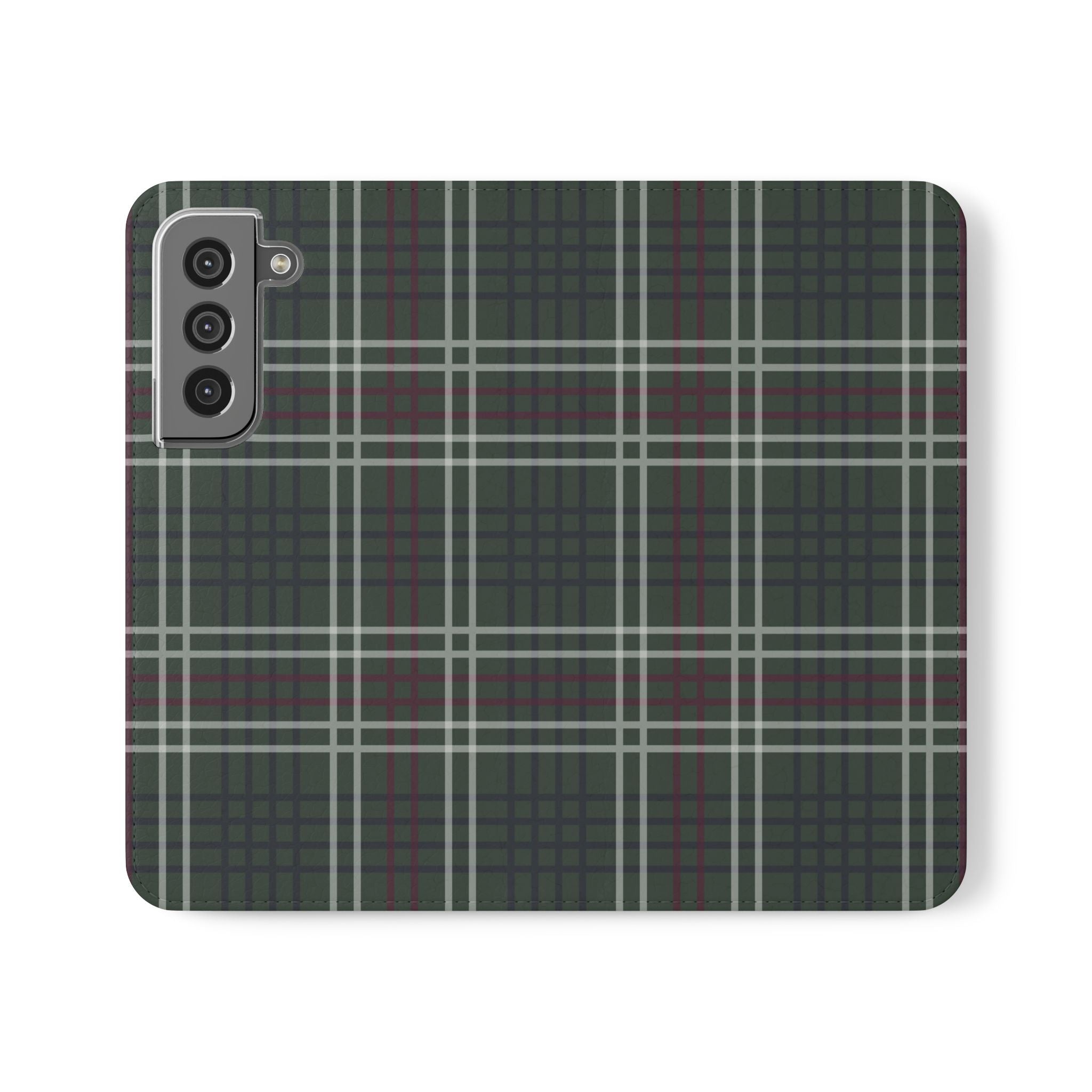 Stylish Plaid Flip Case for iPhone Samsung Perfect Gift for Him Or Her