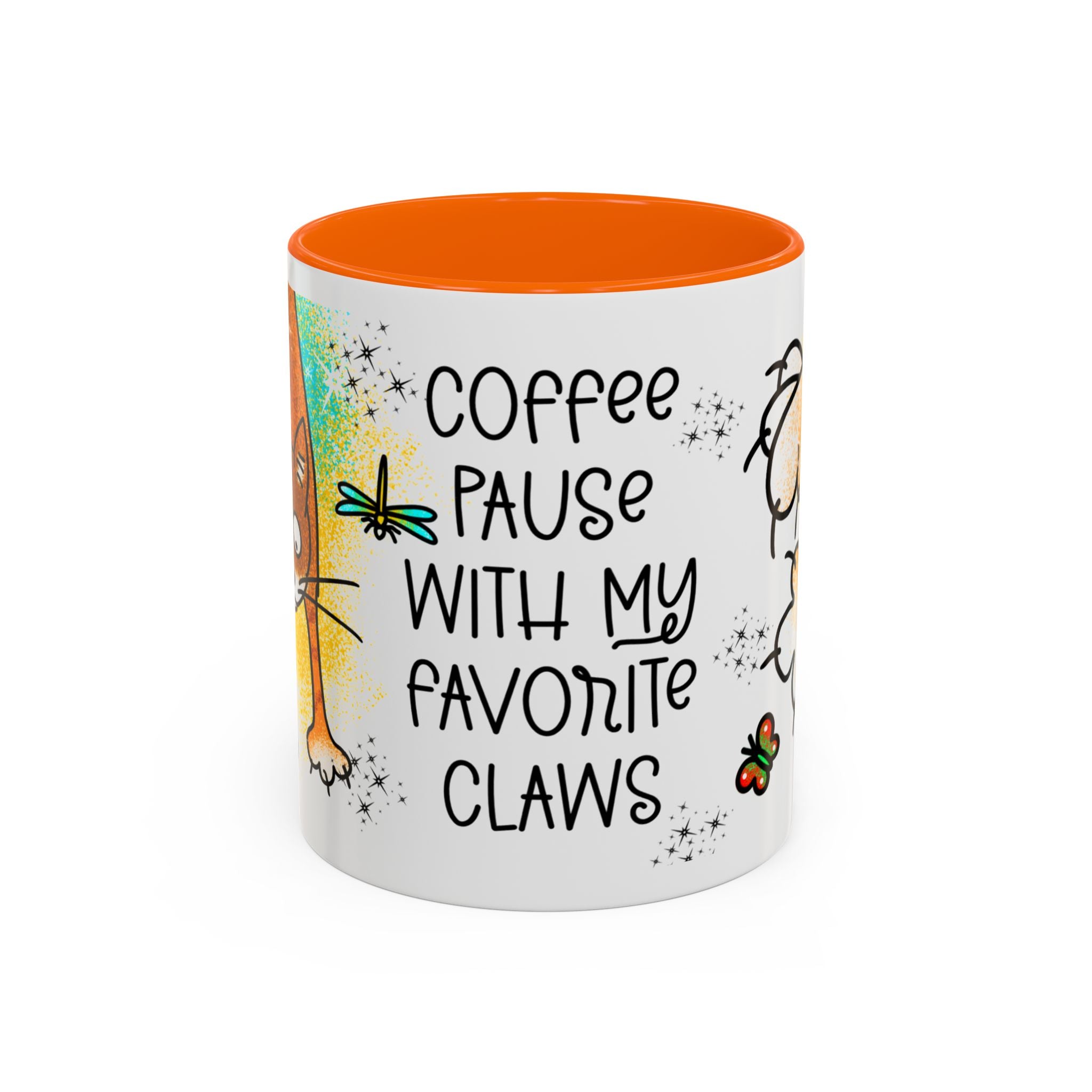 Mug - Coffee Pause With My Favorite Claws, cat - Funny Cat Lover Gift