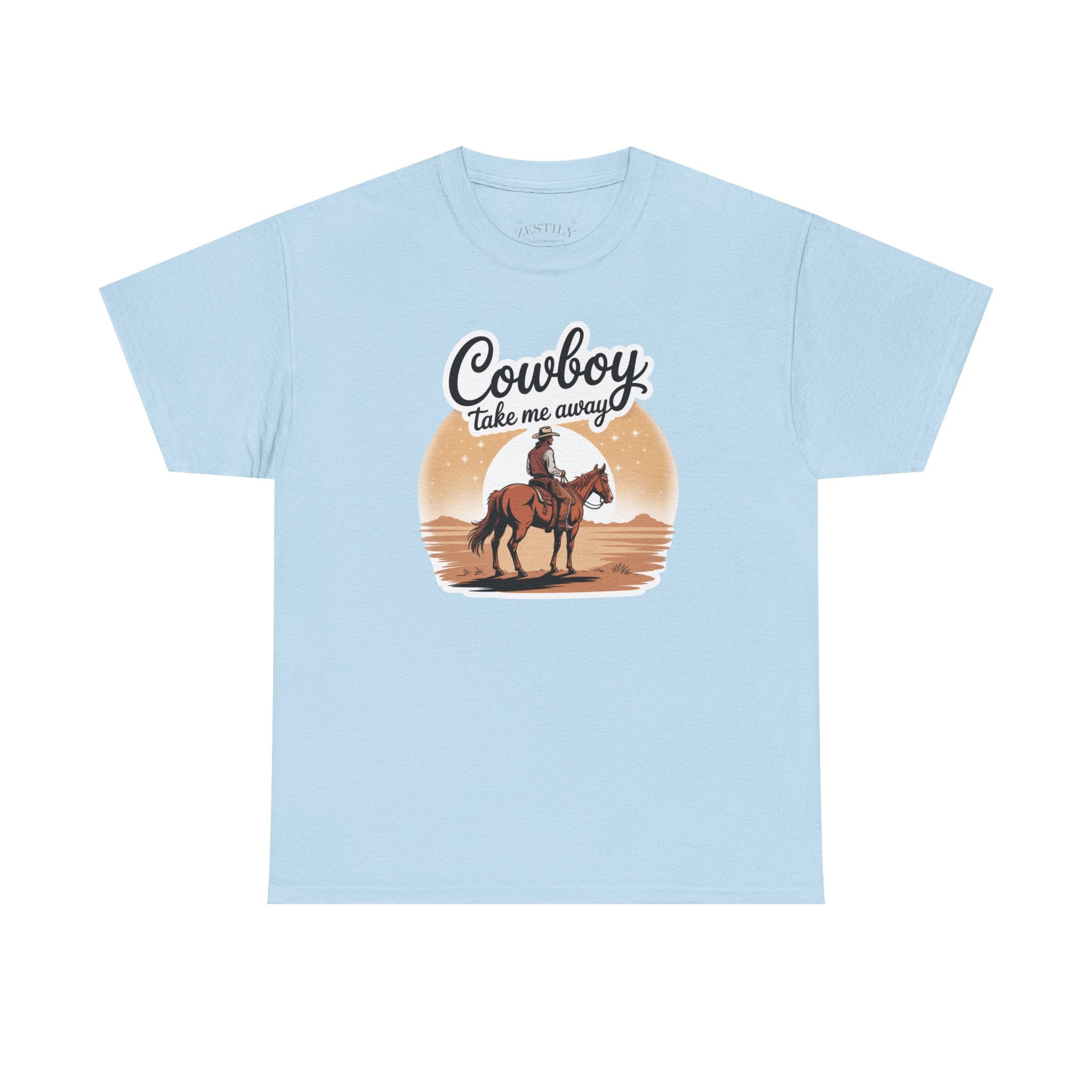 Cowboy Take Me Away Tee, Western T-Shirt, Casual Wear, Gift for Cowboy Lovers, Rodeo Apparel, Cowgirl Fashion