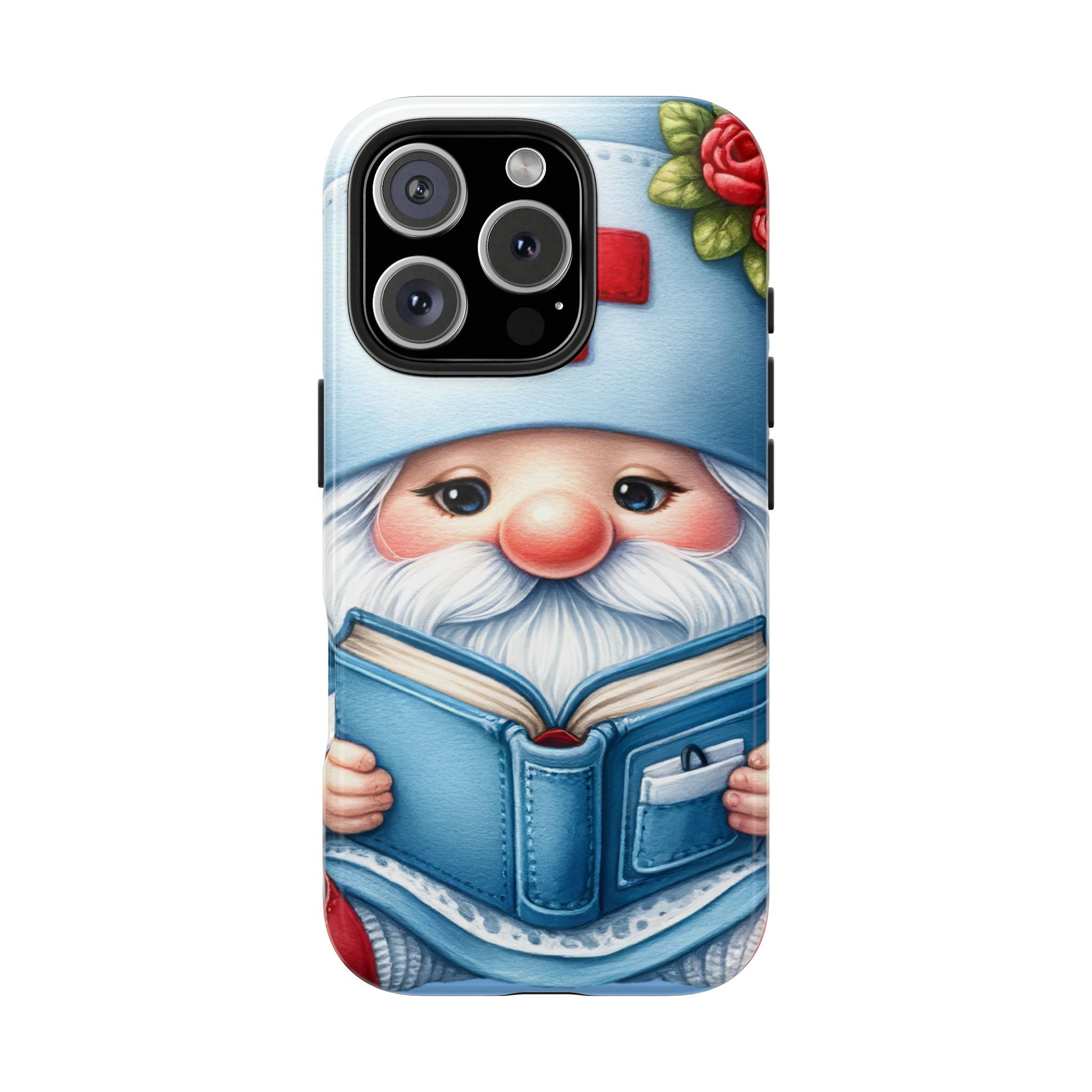 Cute Gnome Nurse Phone Case Impact Resistant Tough Protective Cover for Medical Professionals iPhone Samsung Cover