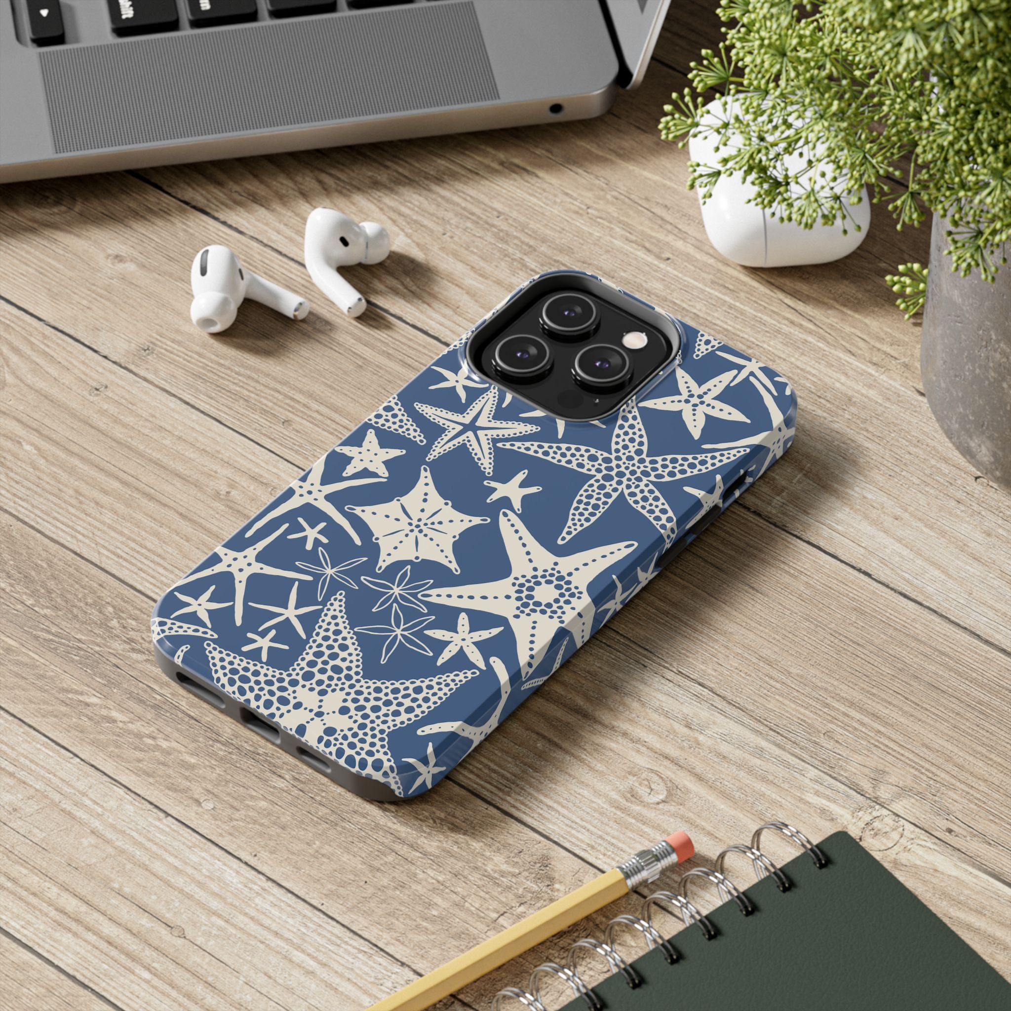 Nautical Starfish Tough Phone Cases - Coastal Ocean Inspired Design