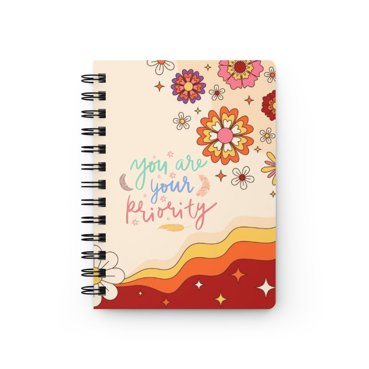You Are Your Priority - Take Time for You: Self Care Floral Journal Relaxation