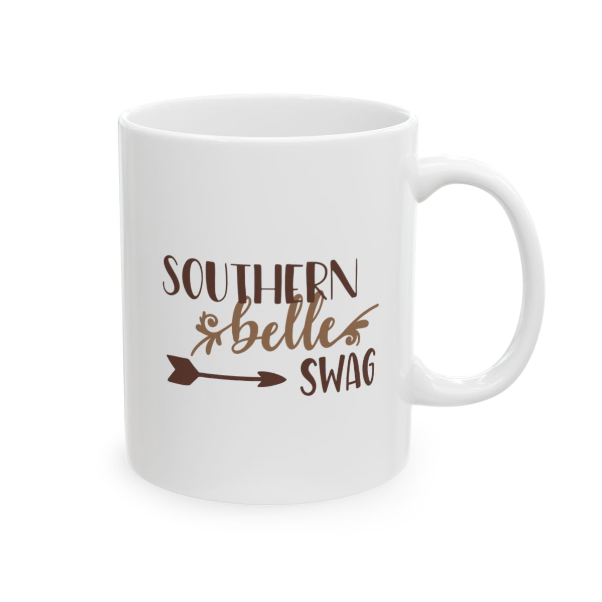 Southern Belle Swag White Ceramic Coffee Mug
