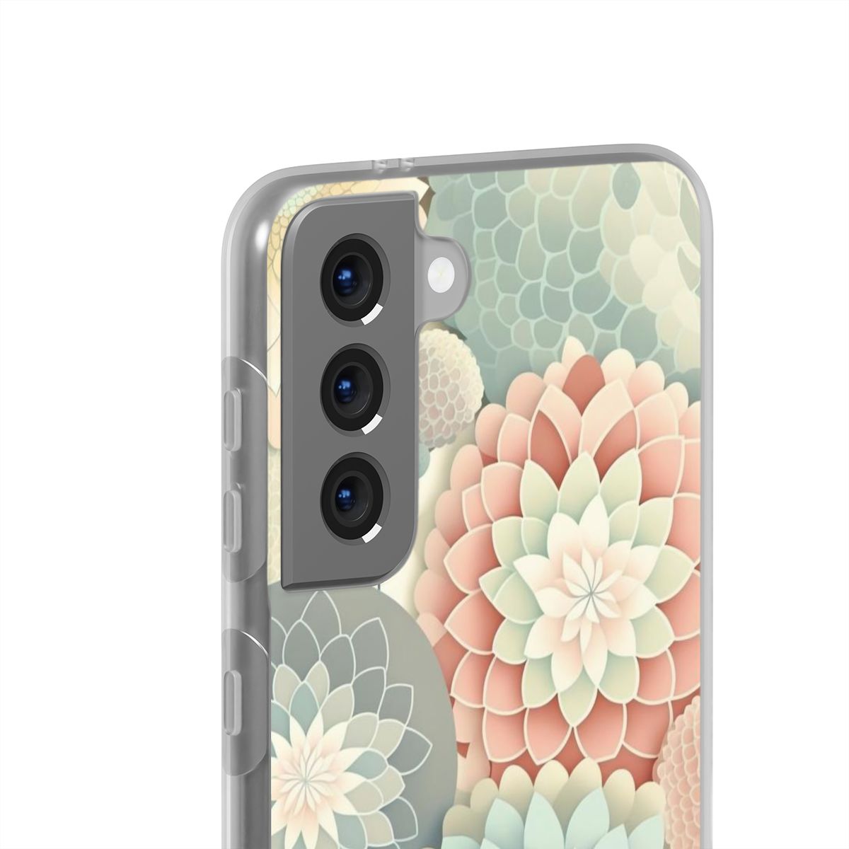 Floral Retro Pastels IPhone Samsung Flexi Phone Case - Vintage Inspired Floral Print - Protect and Style your Phone with this Retro Pastel Floral Case