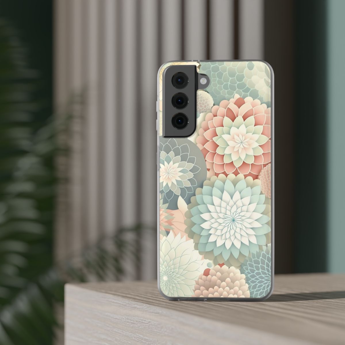 Floral Retro Pastels IPhone Samsung Flexi Phone Case - Vintage Inspired Floral Print - Protect and Style your Phone with this Retro Pastel Floral Case