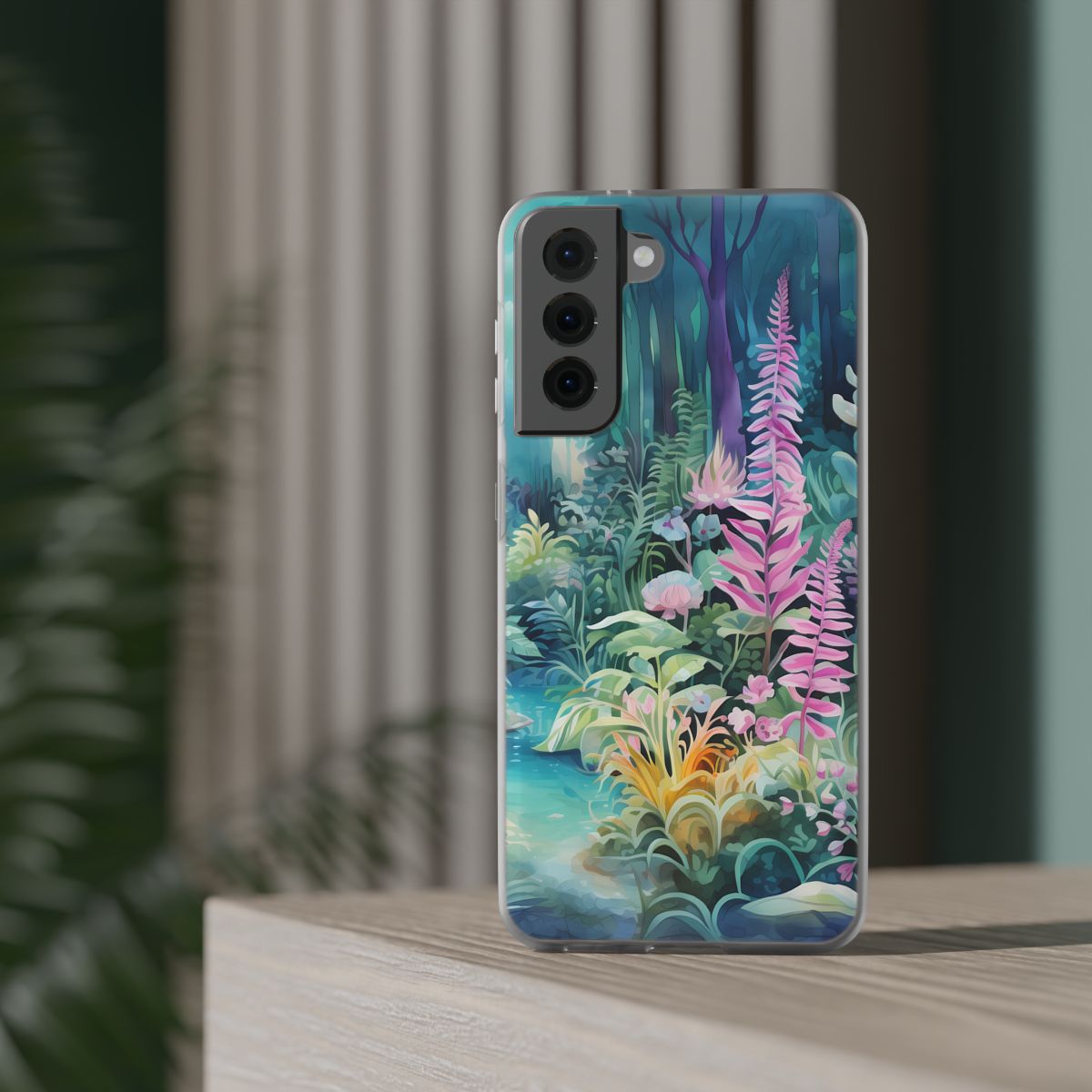 Enchanted Forest Flexi Phone Case - Scenic Landscape Design - Protective Cover for iPhone and Android Devices
