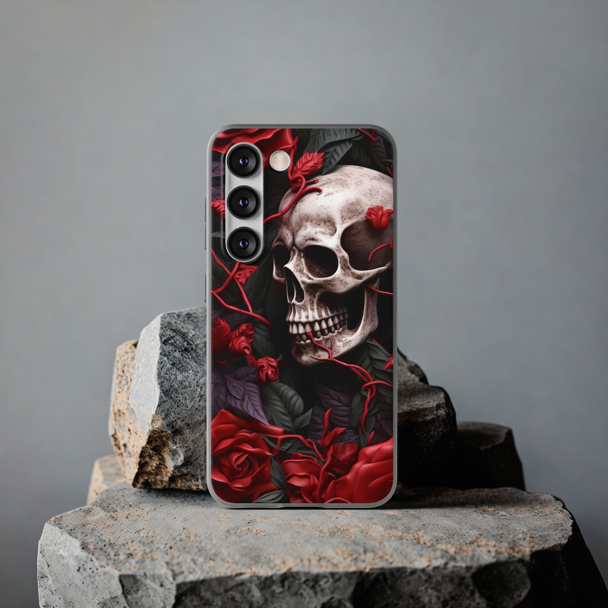 Skull & Roses Gothic Mobile Phone Case