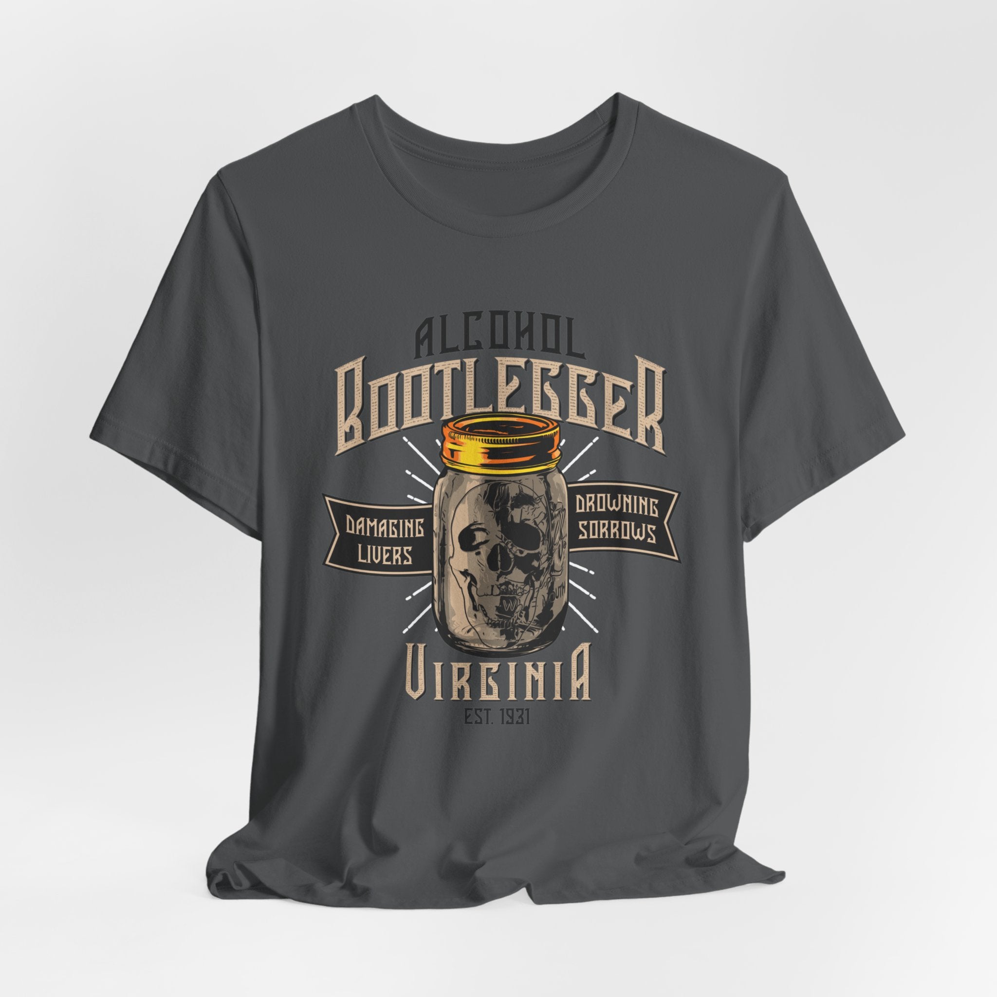 Alcohol Bootlegger Virginia Jersey Short Sleeve Tee