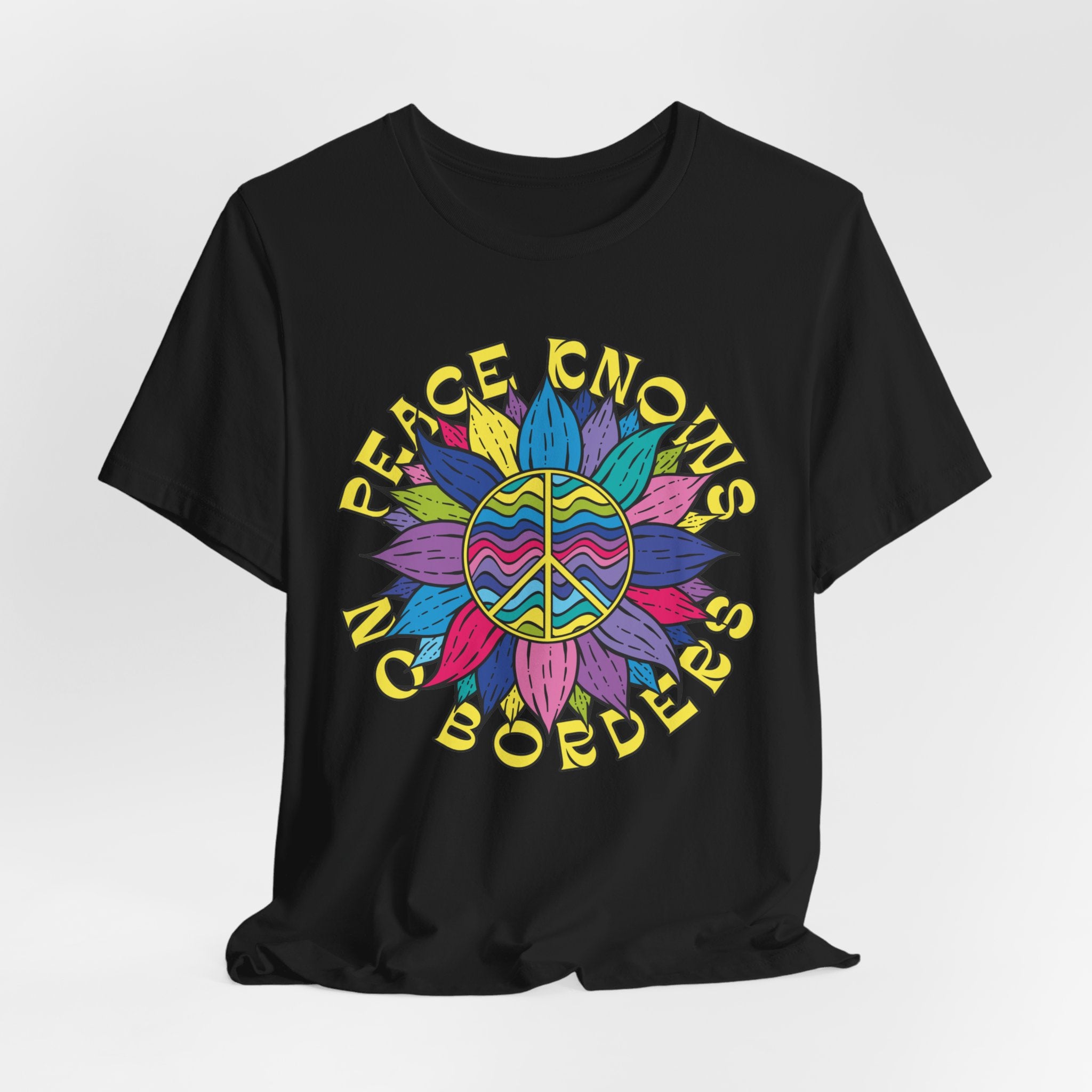 Peace Knows No Borders Jersey Short Sleeve Tee