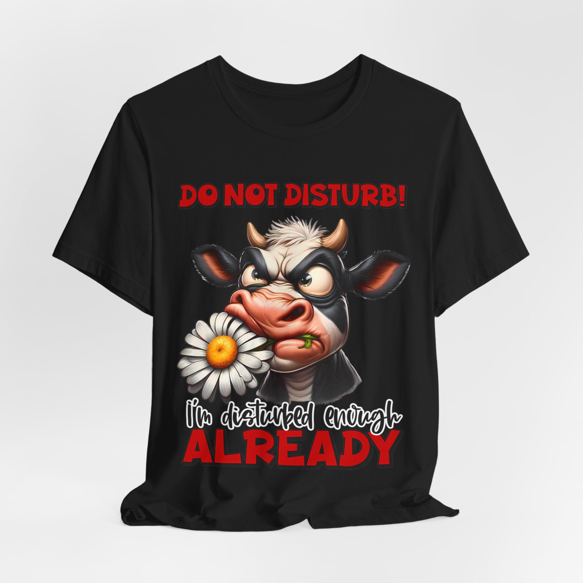 Do Not Disturb Cow Jersey Short Sleeve Tee