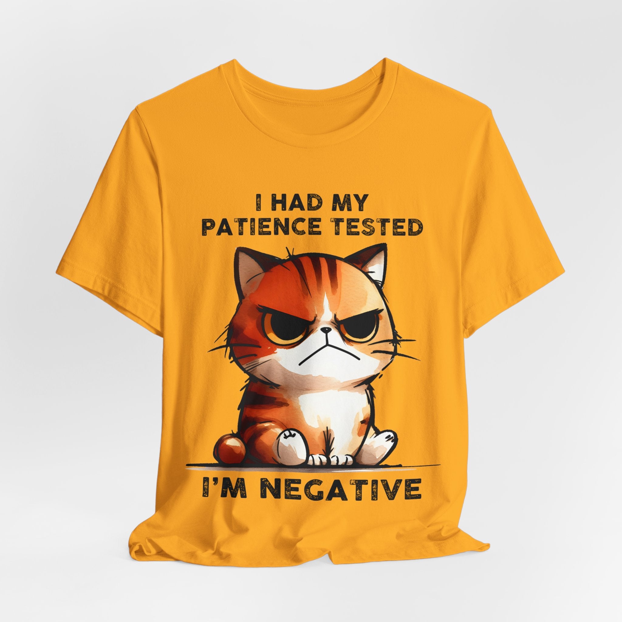 I Had My Patience Tested, I'm Negative Cat Jersey Short Sleeve Tee
