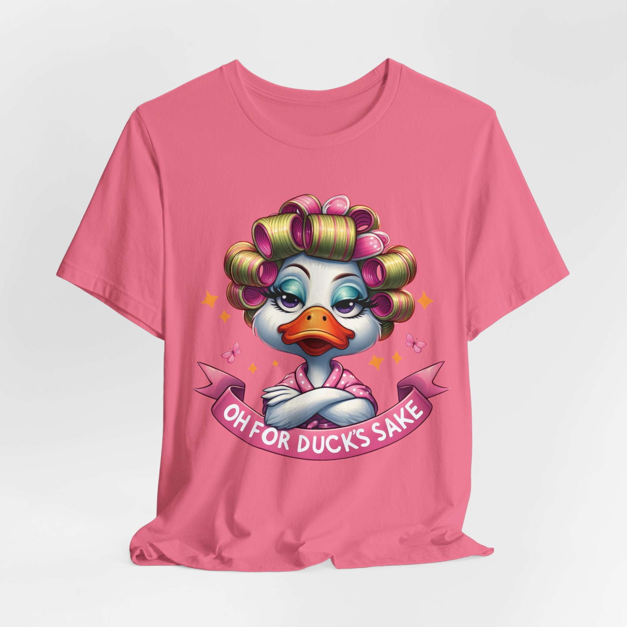 Oh For Ducks Sake Duck Pink Jersey Short Sleeve Tee